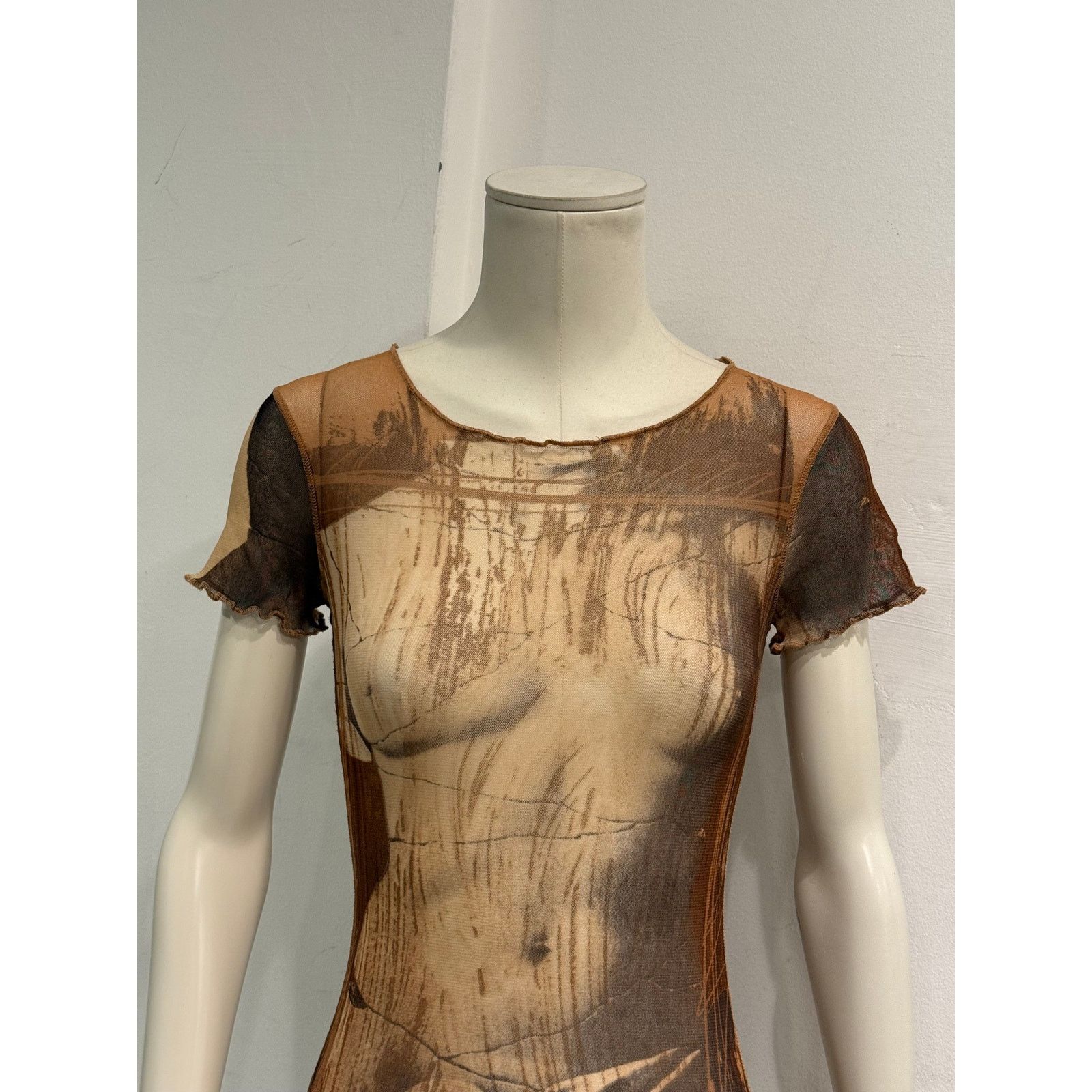 Jean Paul Gaultier 1999 Jean Paul Gaultier Venus de Milo mesh t-shirt Size M / US 6-8 / IT 42-44 - 8 Thumbnail