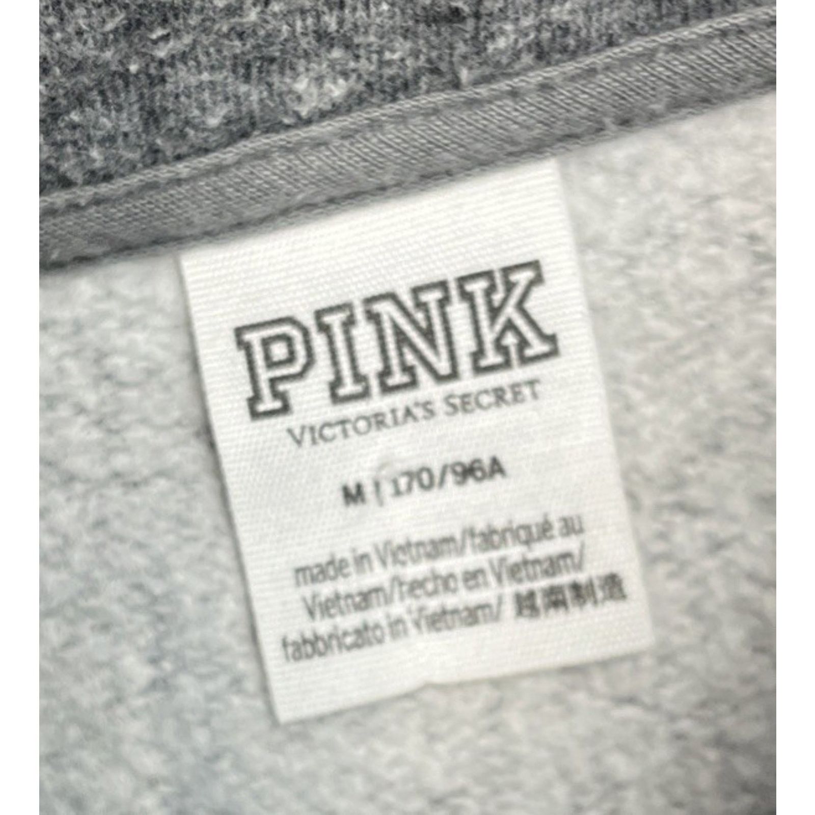 Pink PINK Grey 1/4 Zip sweatshirt victorias secret medium Size M / US 6-8 / IT 42-44 - 7 Thumbnail