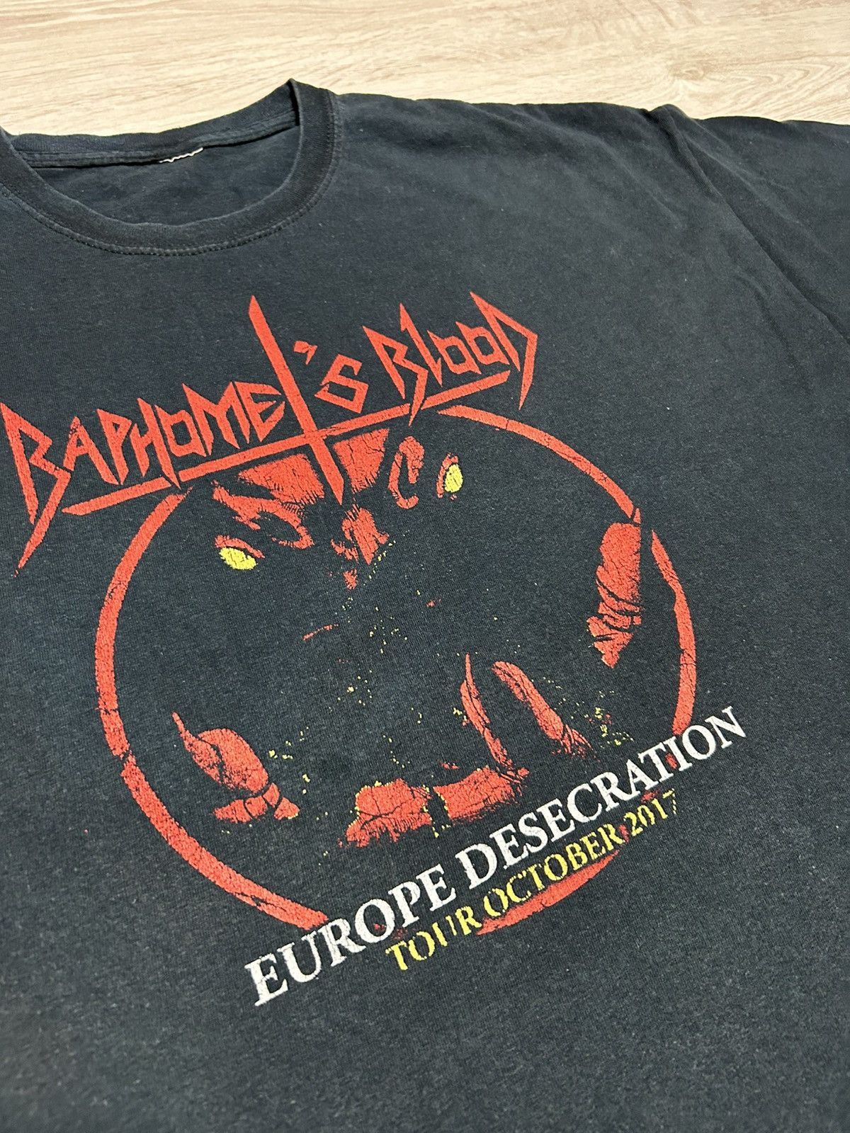 Vintage Baphomes Blood Rock T-shirt Tour Europe 2017 size XXL Size US XXL / EU 58 / 5 - 5 Thumbnail