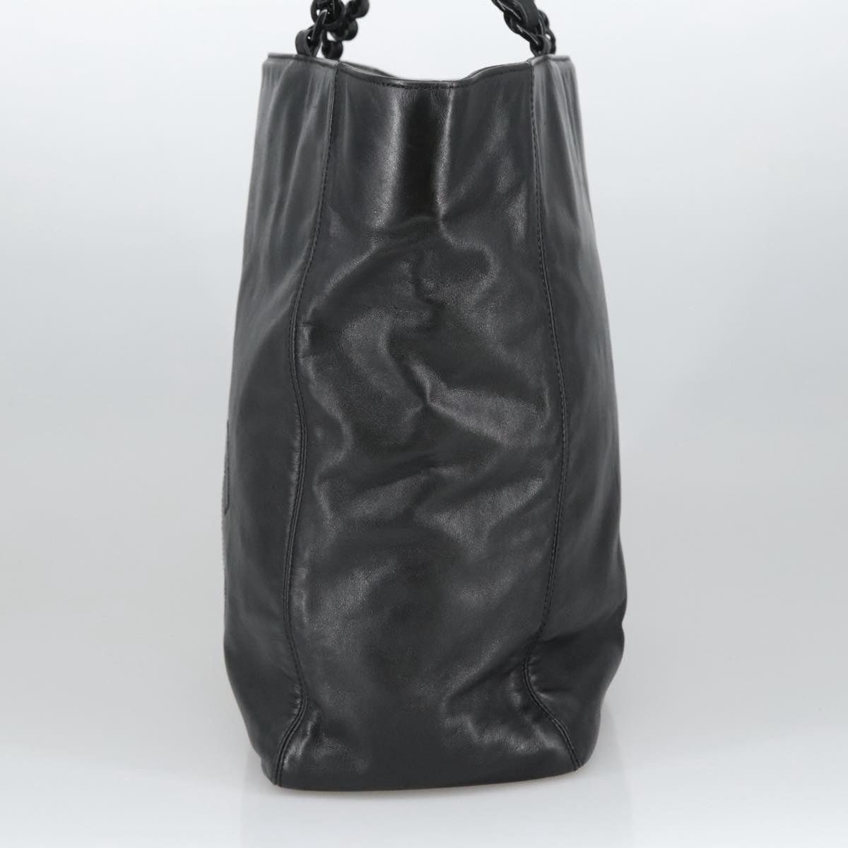 Chanel CHANEL Coco Mark Chain Tote Bag Lamb Skin Black CC Size ONE SIZE - 5 Thumbnail