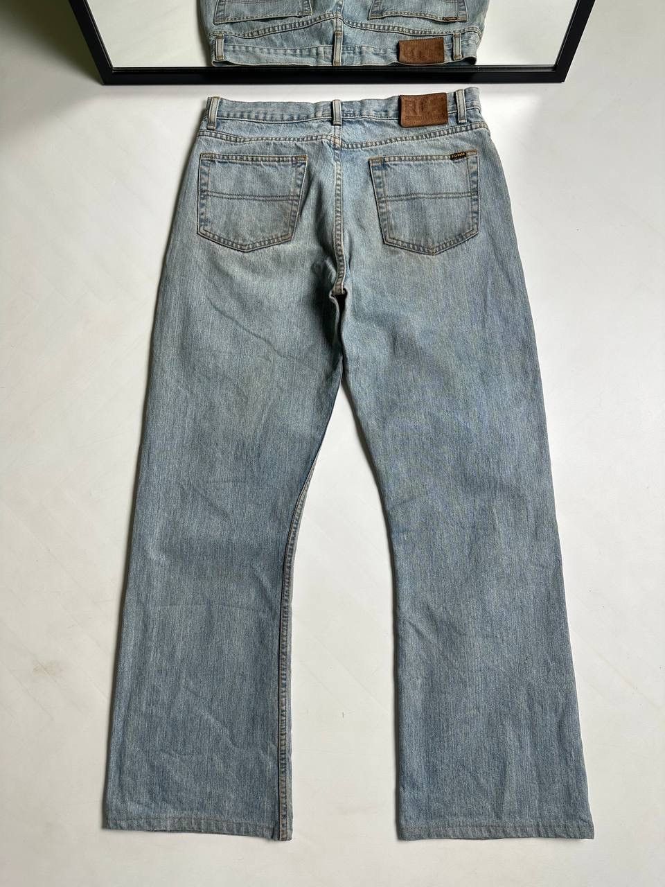 Polo Ralph Lauren Vintage Polo Ralph Lauren Washed Dirty Baggy Jeans USA Size US 34 / EU 50 - 1 Thumbnail