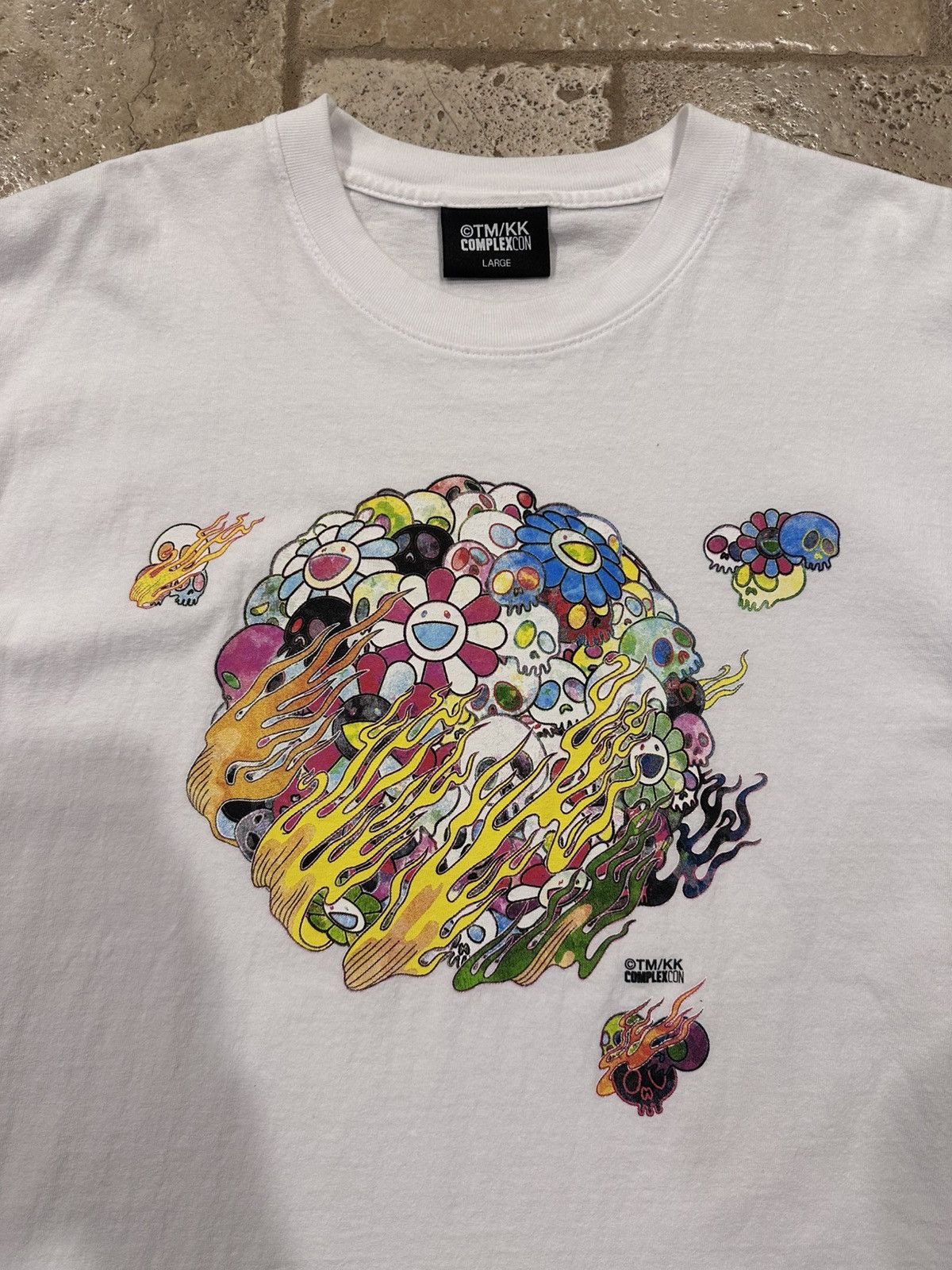 Complex × Takashi Murakami Takashi Murakami LB Complexcon Flaming Skulls & Flowers Tee Size US L / EU 52-54 / 3 - 6 Thumbnail