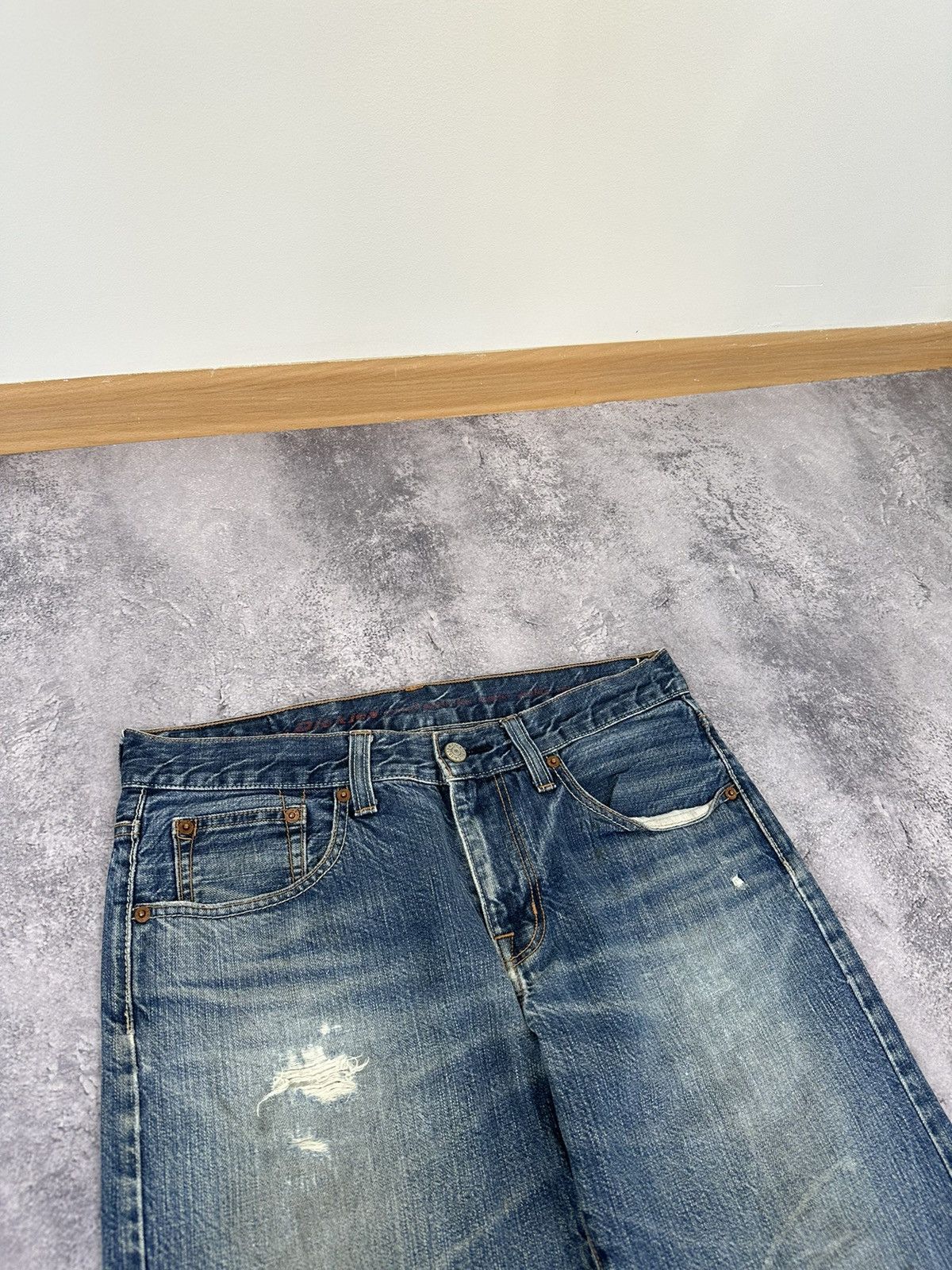 Dickies Vintage Dickies Stone Washed Trashed Denim USA Work Jeans Size US 32 / EU 48 - 9 Thumbnail