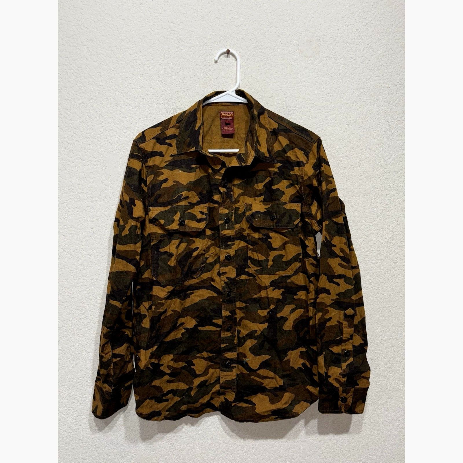 Dickies Rare Vintage Dickies Red Tag Camo Shirt Made in USA Small Size US S / EU 44-46 / 1 - 1 Thumbnail