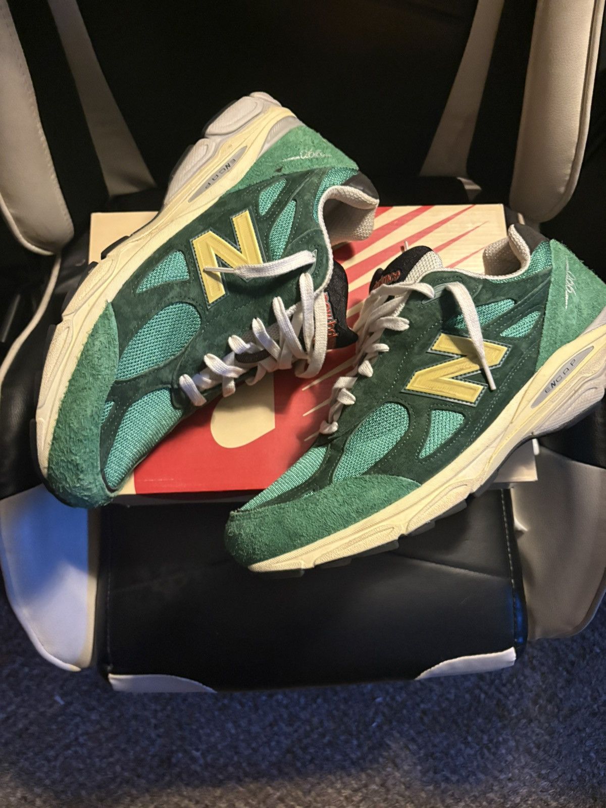 New Balance New Balance Teddy Santis x 990v3 Made in USA 'Green Gold' Size US 13 / EU 46 - 6 Thumbnail