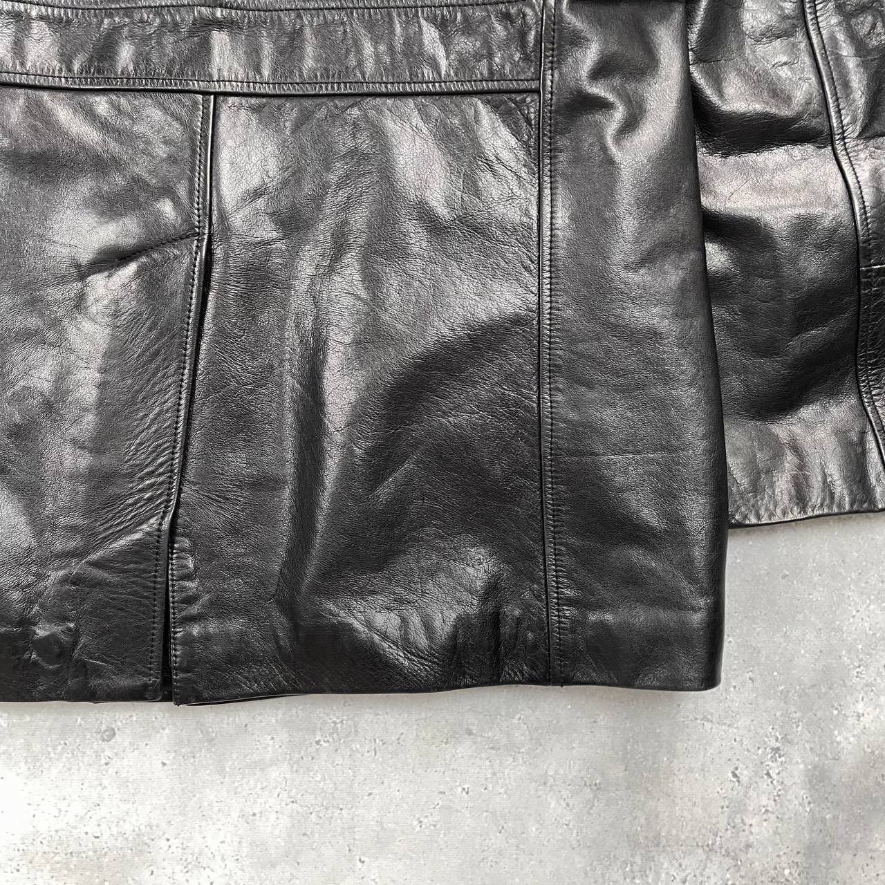 Kenzo Vintage Kenzo Homme Mid-Length Calf Leather Jacket Black L Size US L / EU 52-54 / 3 - 23 Thumbnail