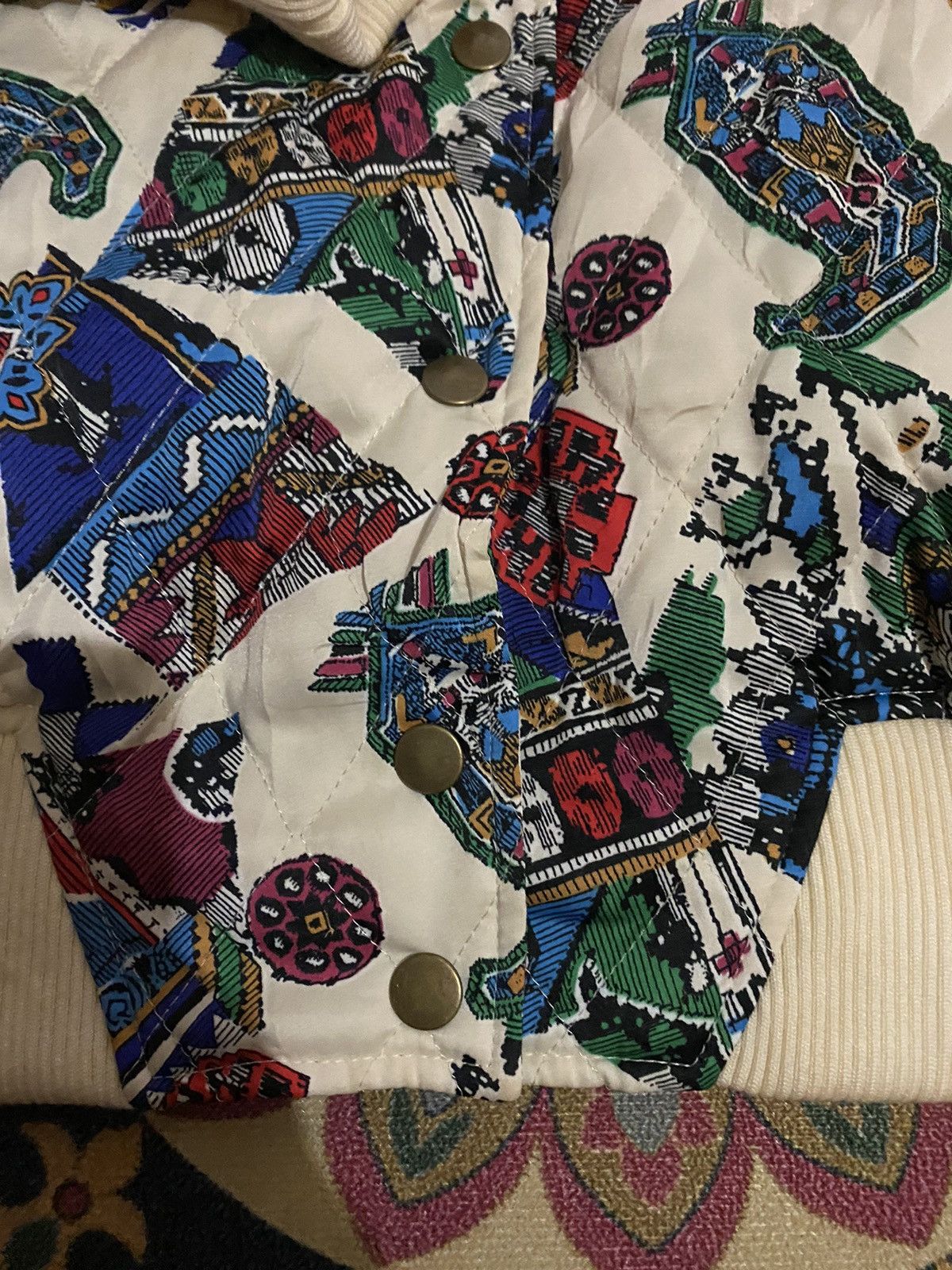Japanese Brand Vintage Givy Bomber Jacket Art Design Style Size XL / US 12-14 / IT 48-50 - 3 Thumbnail