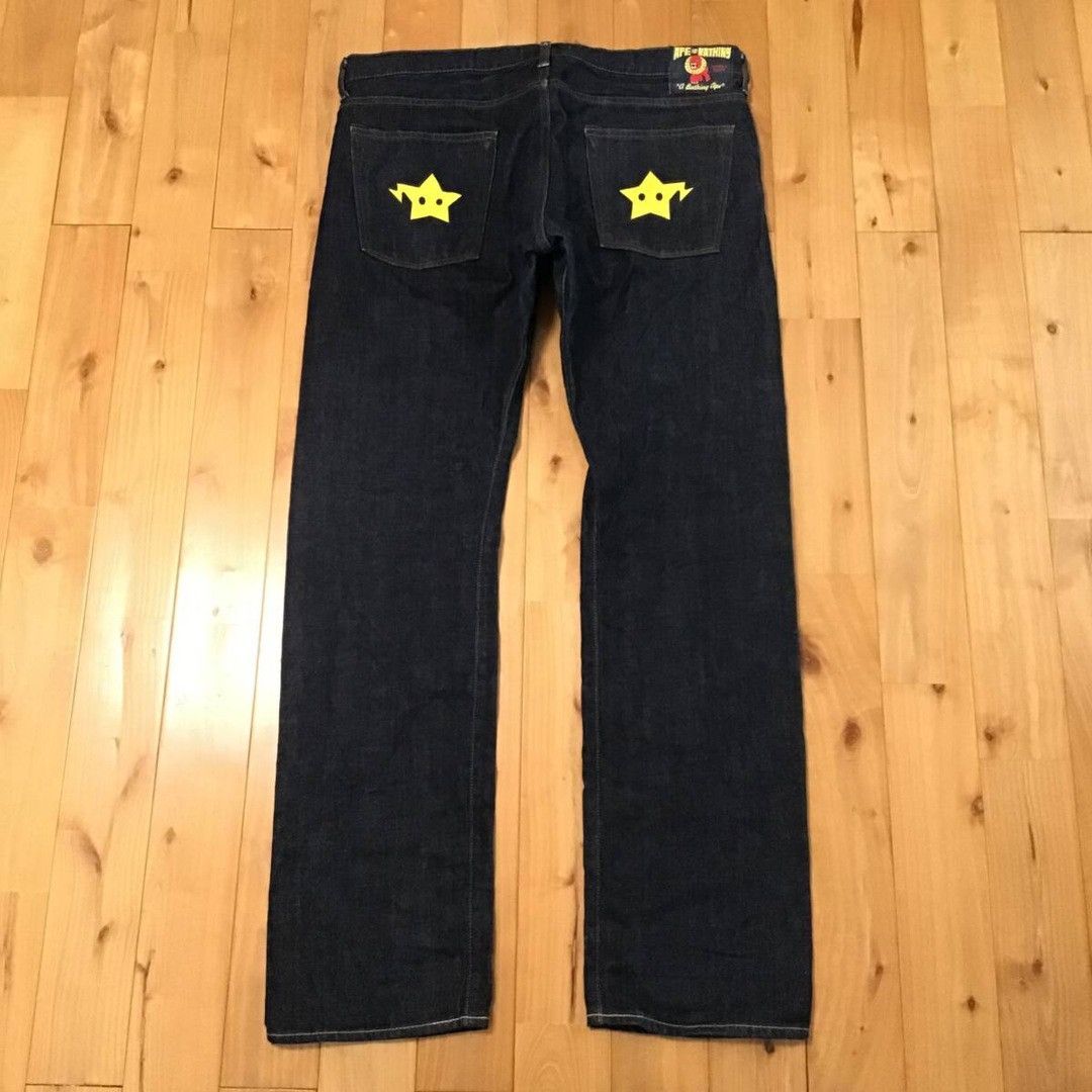 Bape BAPE STA Denim Pants a bathing ape star NIGO BAPESTA ★size L Size US 34 / EU 50 - 2 Thumbnail