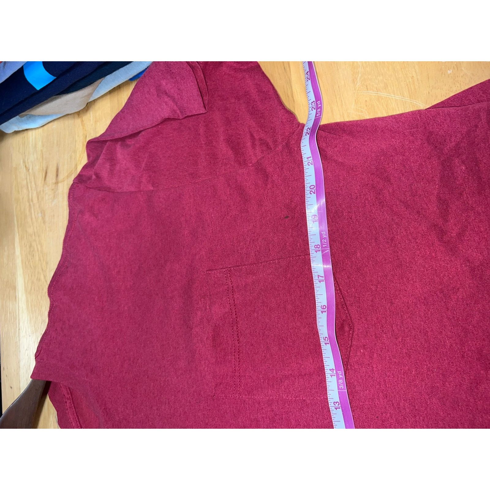 Vintage Vintage Red Blank Shirt Pocket Worn Single Stitched X-Large Size US XL / EU 56 / 4 - 9 Thumbnail