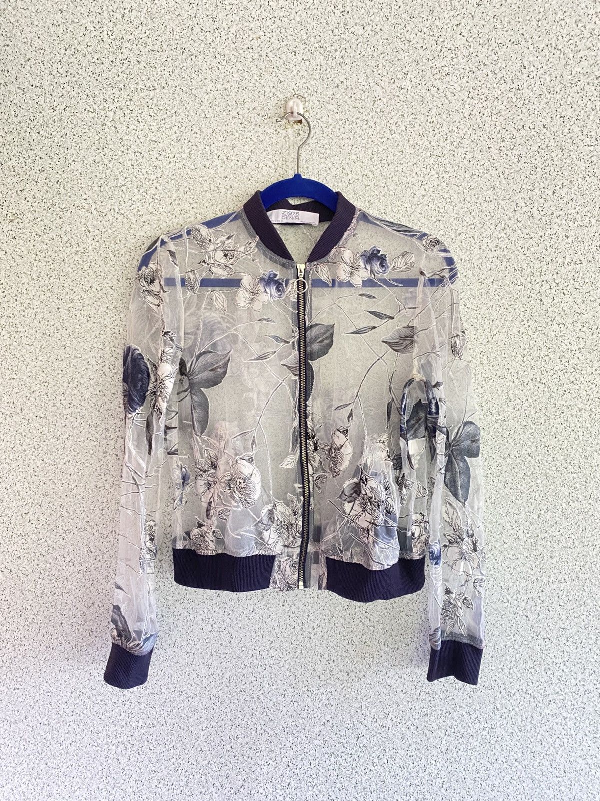 Zara Z1975 Zara Floral Mesh Bomber – Soft Grunge/Romantic Street Size S / US 4 / IT 40 - 1 Thumbnail