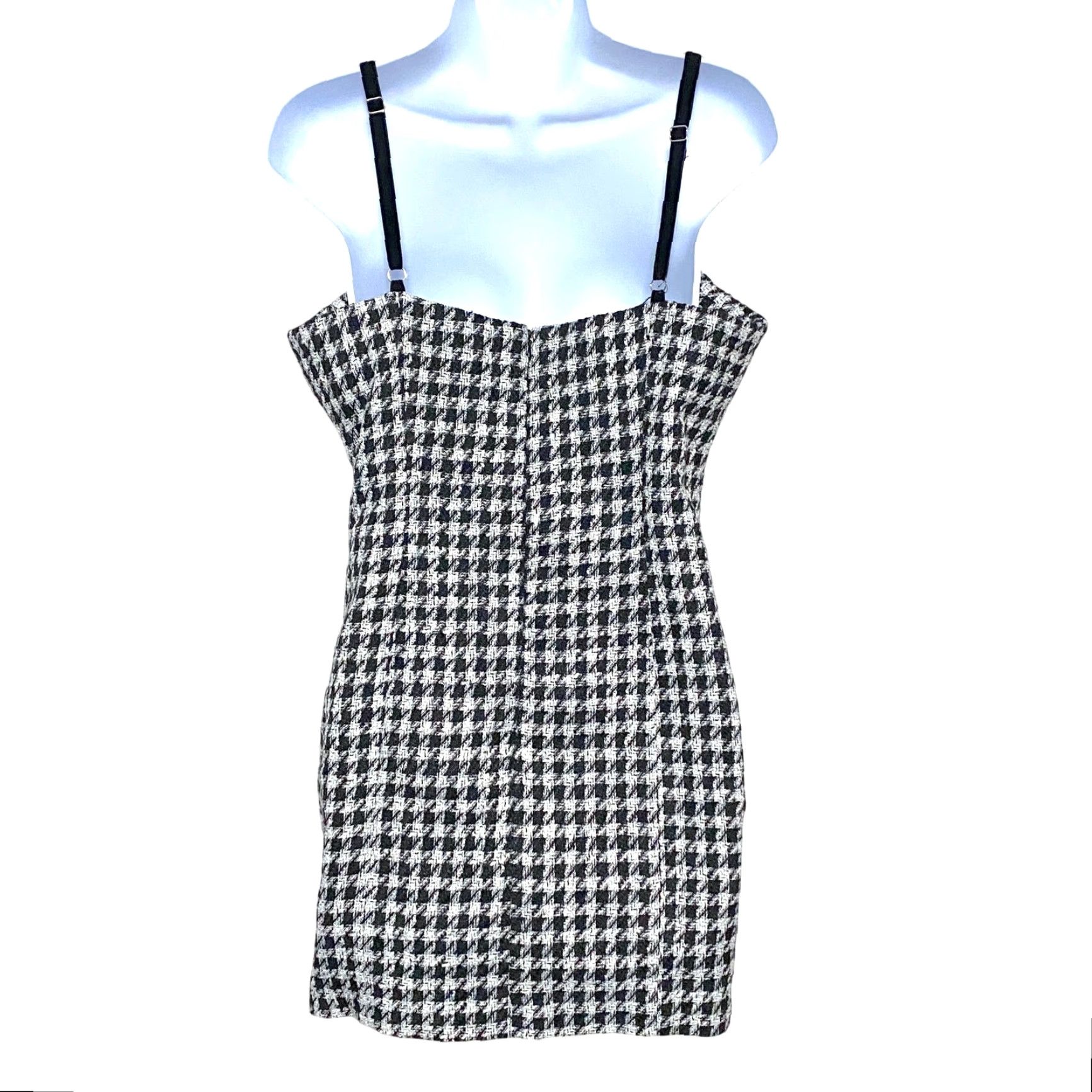 Forever 21 Forever 21 Woven Houndstooth Mini Dress L Velvet Straps Whimsigoth Emo Punk NWT Dress Size L / US 10 / IT 46 - 3 Thumbnail