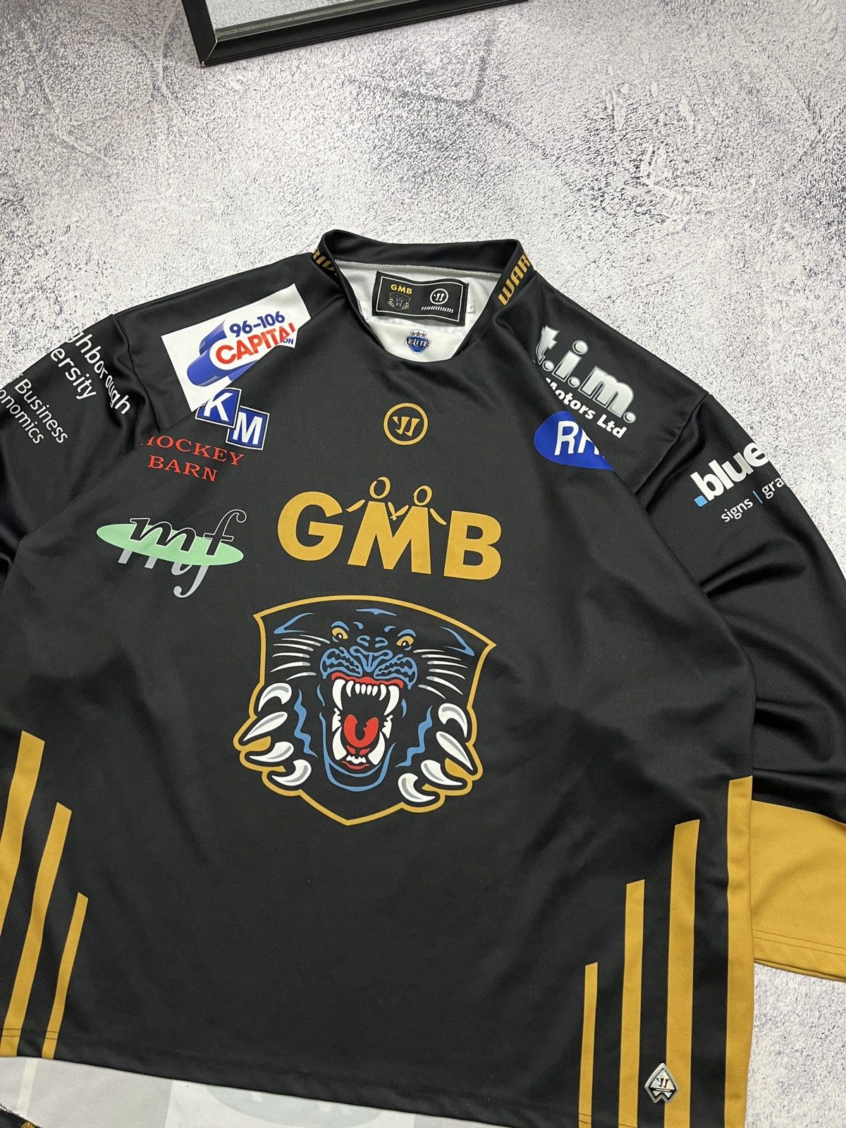 NHL × Warrior GMB Nottingham Panthers Warrior Ice Hockey Jersey Shirt Rare Size US XXL / EU 58 / 5 - 4 Thumbnail