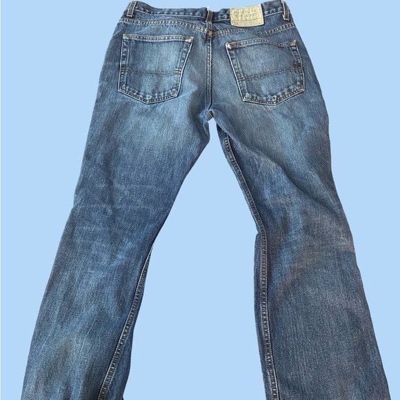 Tommy Hilfiger Tommy Hilfiger Blue Bootcut Jeans with Distressed Details Size US 33 - 1 Thumbnail