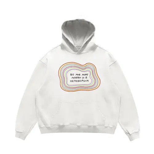 VIBE Hip Hop Street Letter Print Casual Hooded Sweatshirt Size US M / EU 48-50 / 2 - 3 Thumbnail