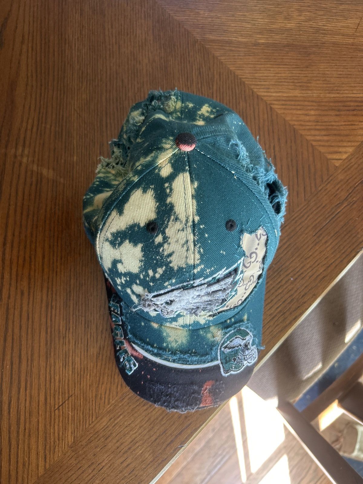 NFL Custom Acid Wash Distressed Eagles Hat Size ONE SIZE - 4 Thumbnail