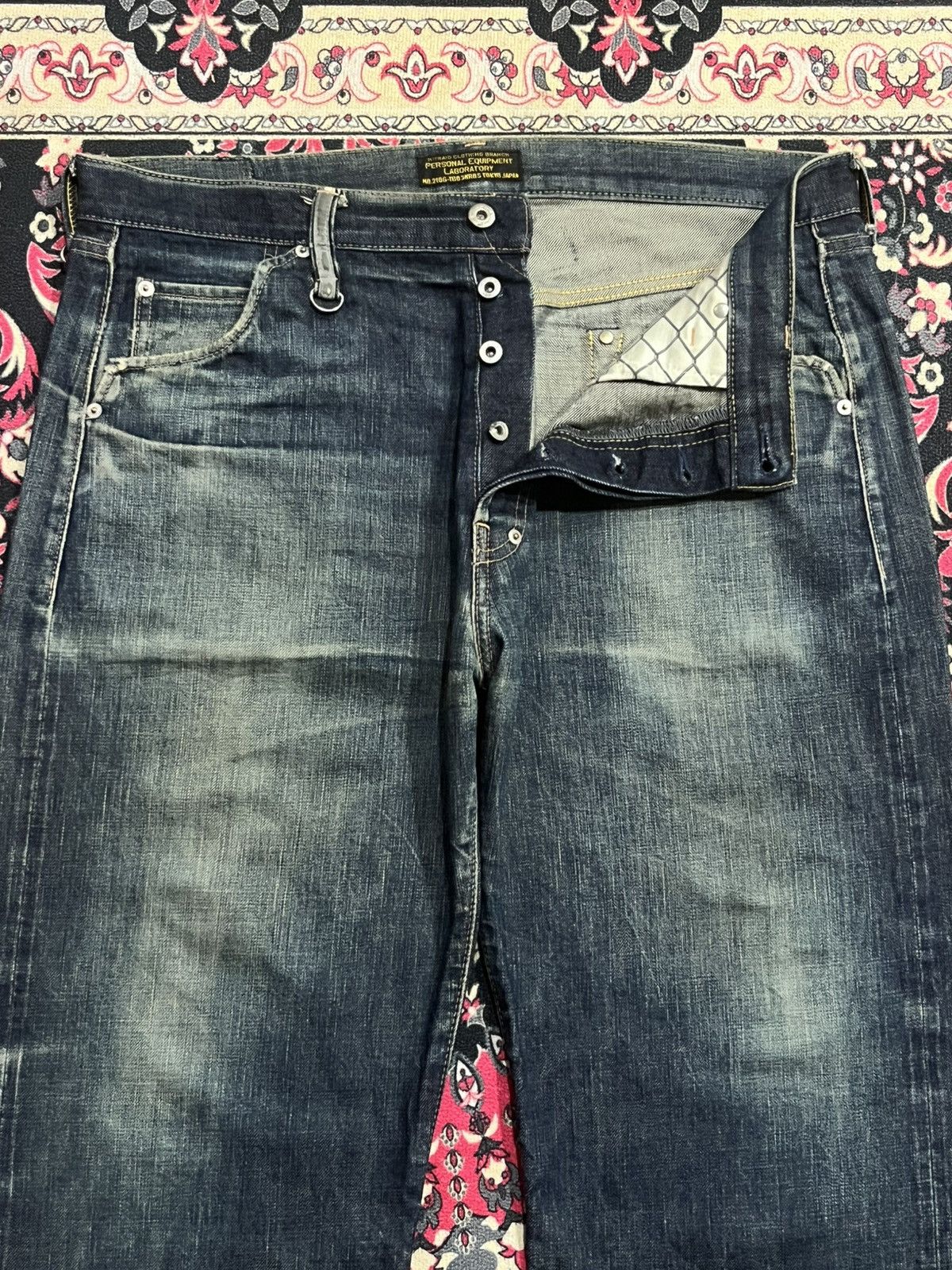 Evisu ⚡️Selvedge⚡️Vintage Japan Brand Nitraid Dark Blue Loose Jeans Size US 37 - 6 Thumbnail