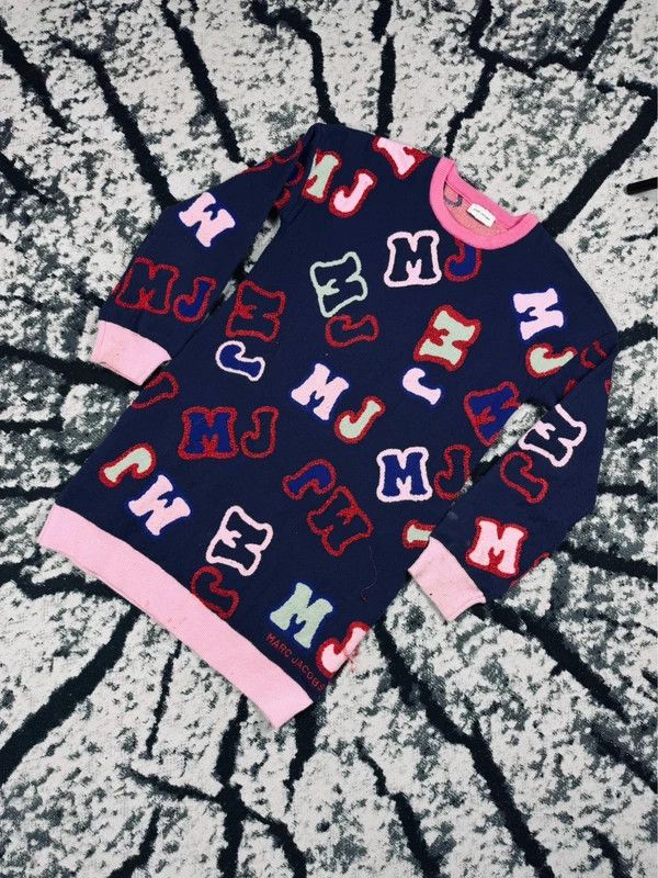 Marc Jacobs Marc Jacobs sweater navy blue pink monogram logo S Size S / US 4 / IT 40 - 2 Thumbnail