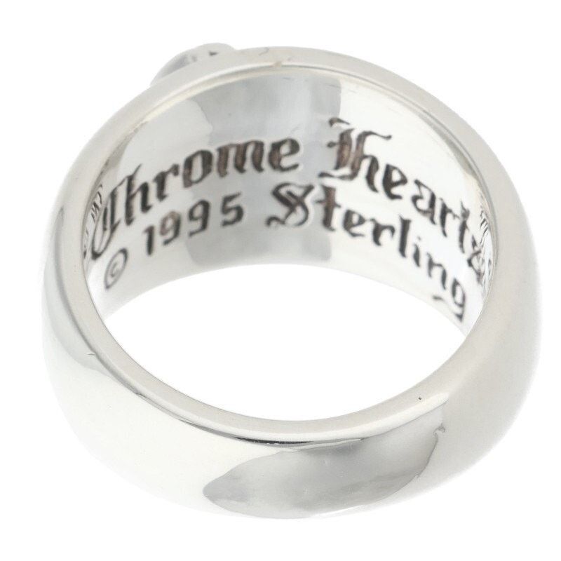 Chrome Hearts Chrome Hearts HEART IN BAND Silver Ring Size ONE SIZE - 2 Thumbnail