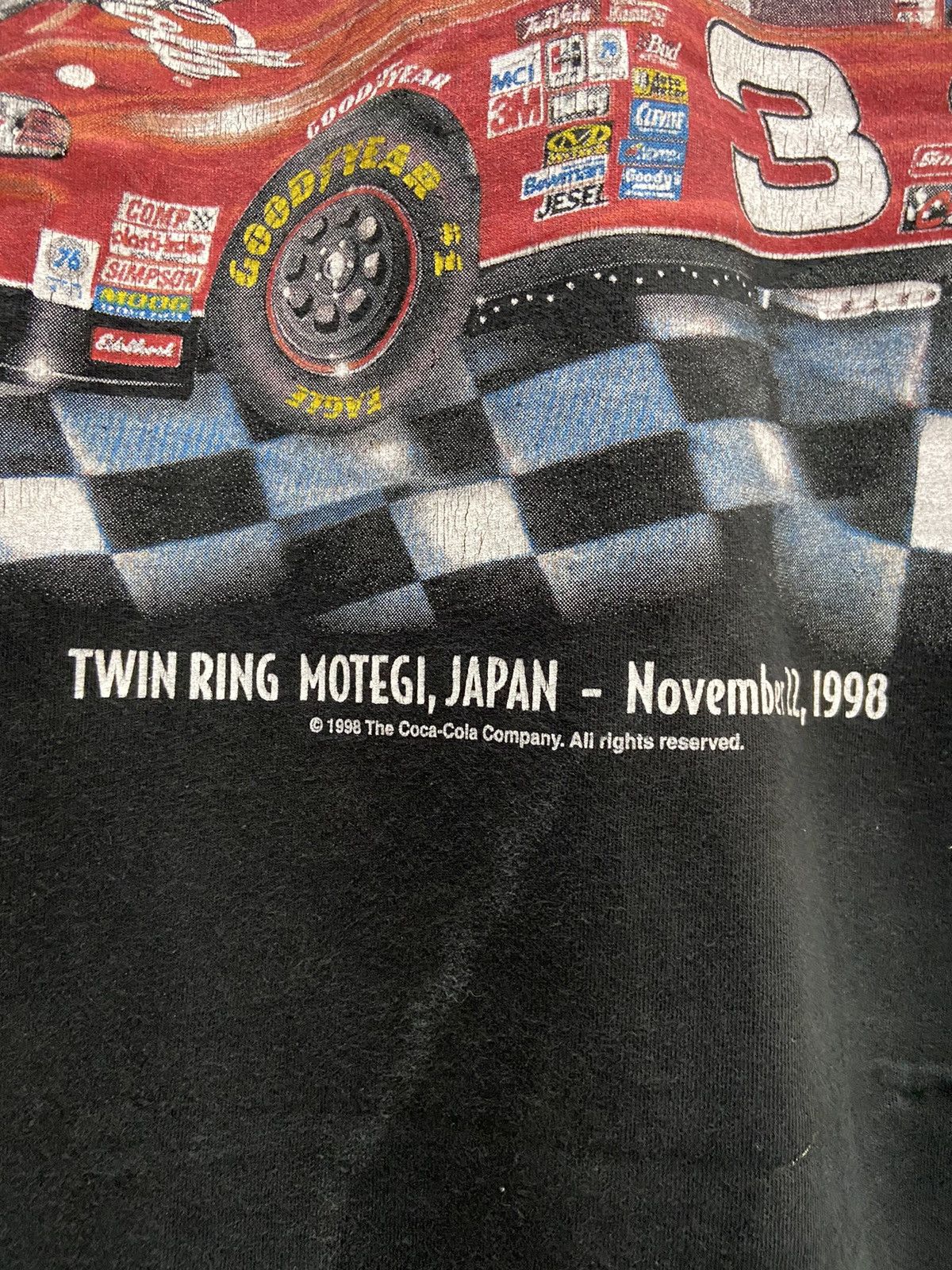 NASCAR VINTAGE DALE EARNHARDT #3 1998 JAPAN COCA-COLA TEE SHIRT Size US L / EU 52-54 / 3 - 8 Thumbnail
