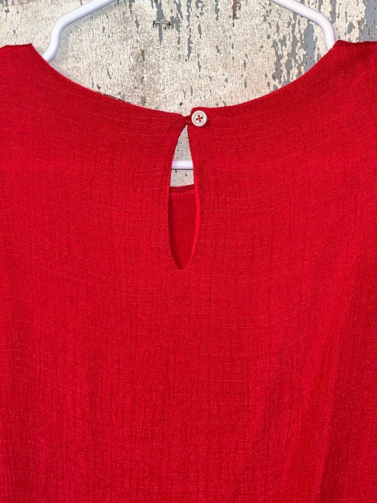 Designer Umgee Red embroidered dress, size Medium, above knee Size M / US 6-8 / IT 42-44 - 4 Thumbnail