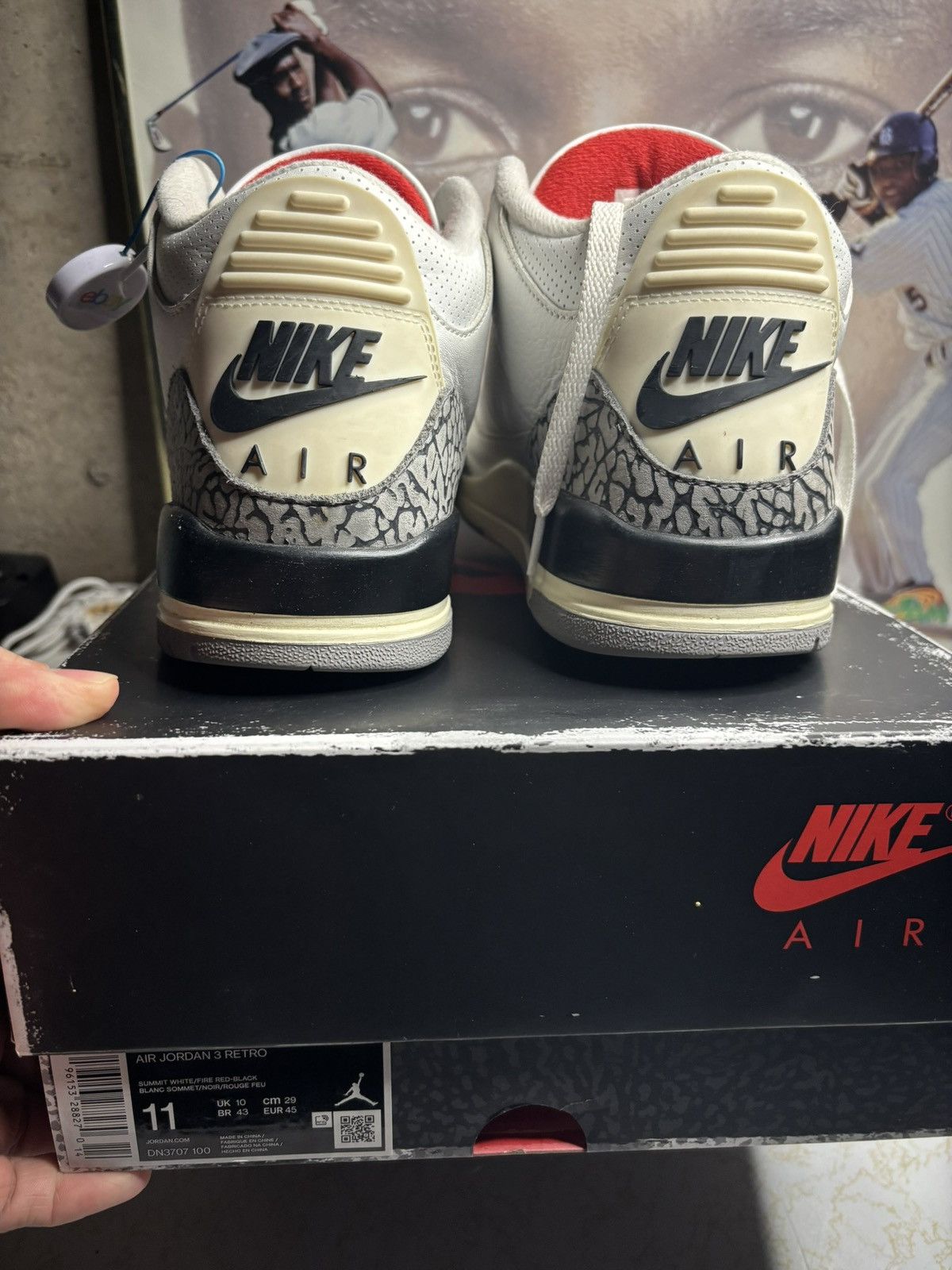 Jordan Brand Jordan 3 Retro white Cement reimagined Size US 11 / EU 44 - 7 Thumbnail