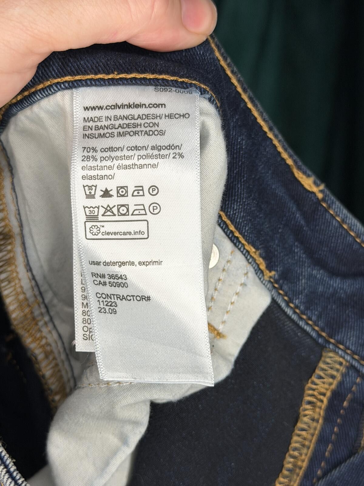 Calvin Klein Calvin Klein Men's Dark Wash Denim Jeans 36x32 Size US 36 / EU 52 - 3 Thumbnail