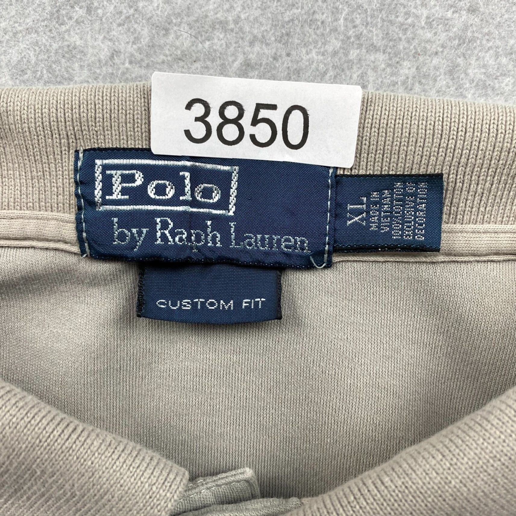 Polo Ralph Lauren Polo Ralph Lauren Polo Shirt Mens XL Gray Custom Fit Short Sleeve Pullover Shirt Polo Size US XL / EU 56 / 4 - 7 Thumbnail