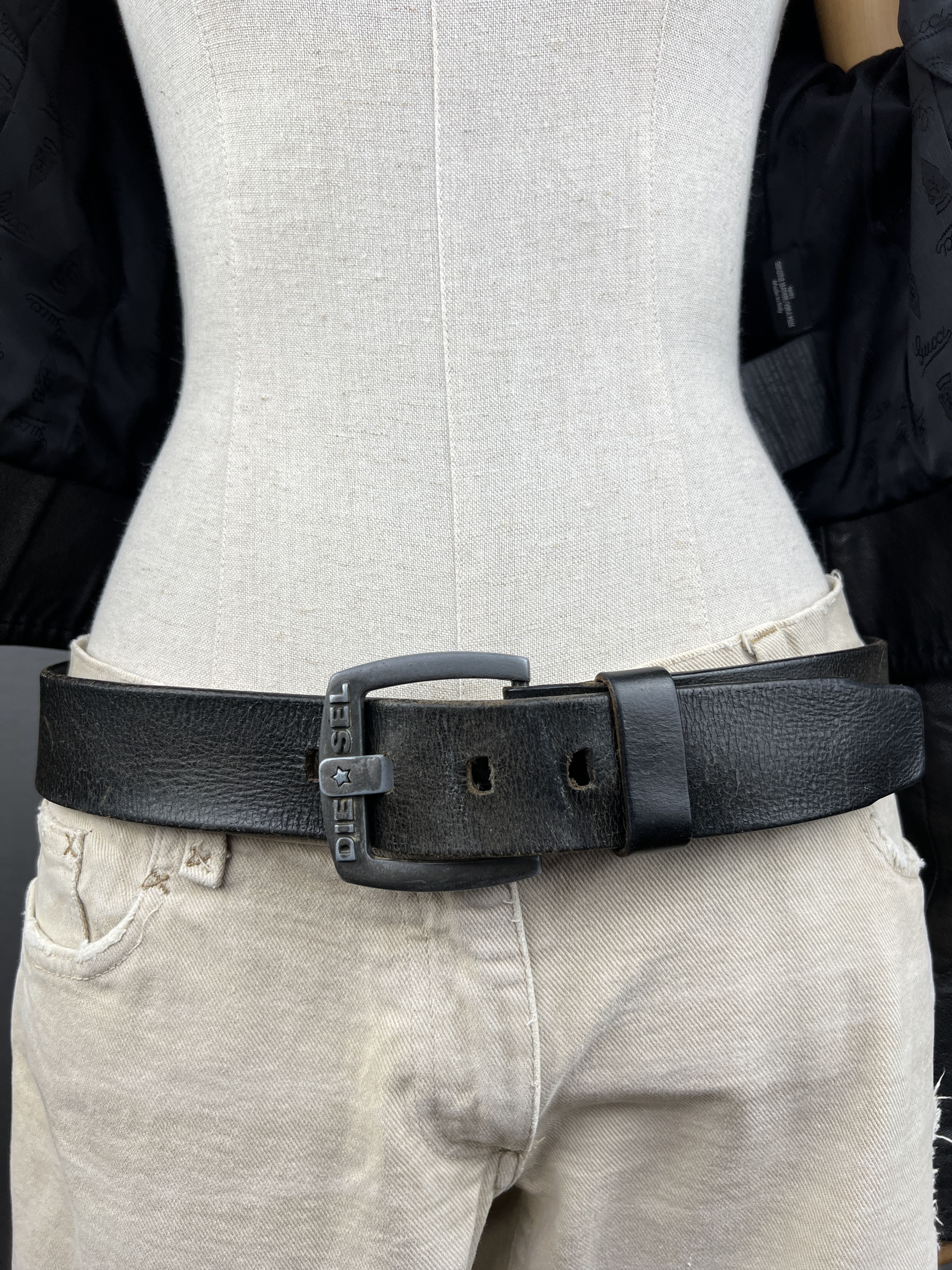 Diesel Vintage y2k Diesel Spell Logo Buckle Leather Belt Size ONE SIZE - 2 Thumbnail