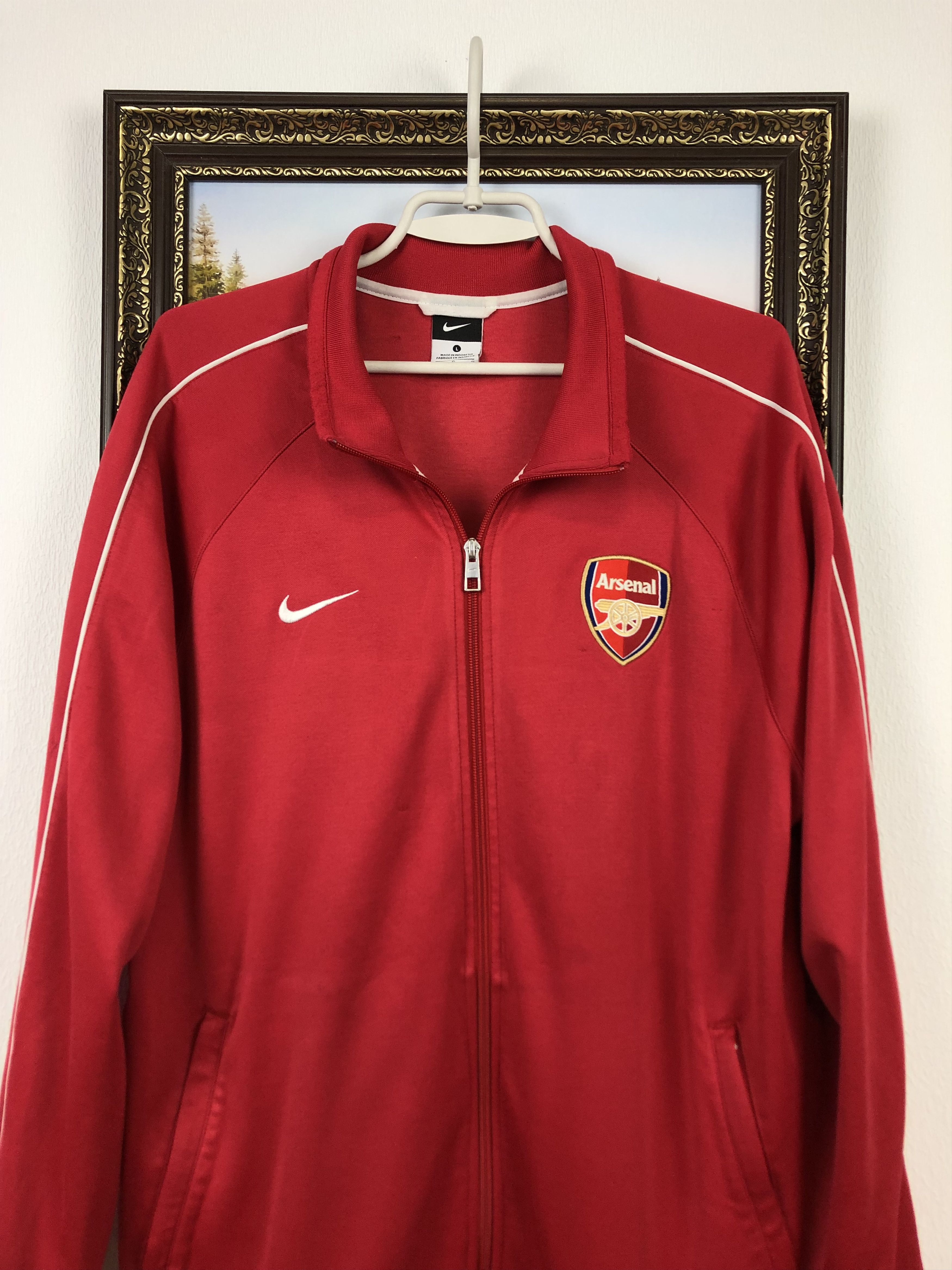 Nike Vintage Nike Arsenal Football Jacket Rare Soccer Gunners Size US L / EU 52-54 / 3 - 2 Thumbnail