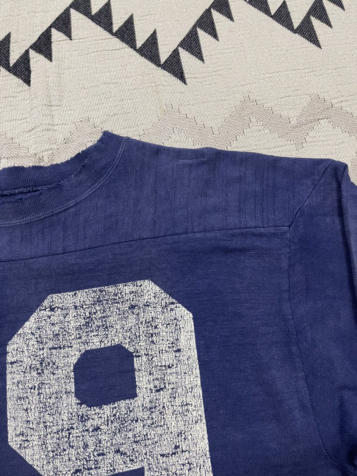 Warehouse & Co. 1990s WAREHOUSE&CO. FOOTBALL LONG SLEEVE TSHIRT DISTRESSED Size US M / EU 48-50 / 2 - 12 Thumbnail