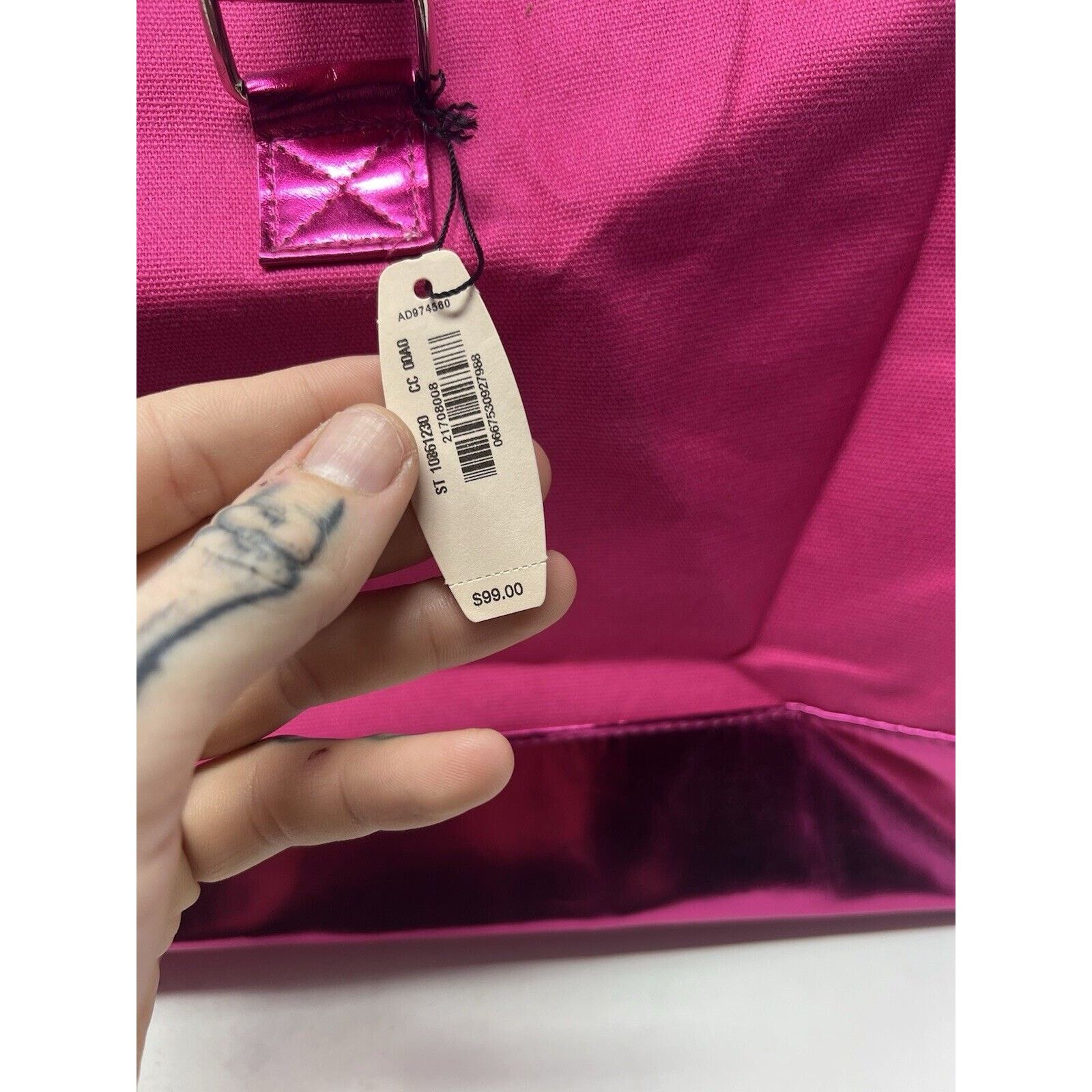 Victoria's Secret Victoria's Secret Travel Tote Bag Hot Pink Foil NWT $99 MSRP Size ONE SIZE - 5 Thumbnail
