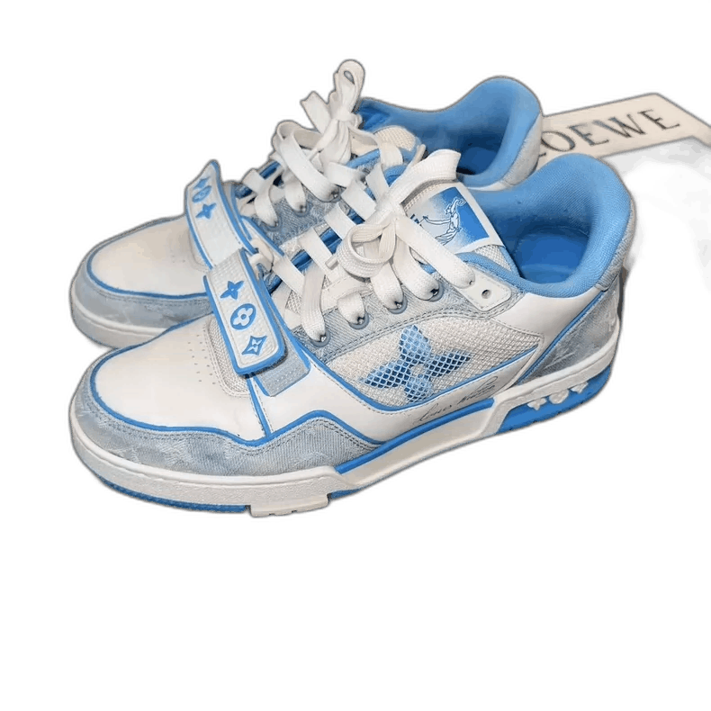 Louis Vuitton Sneakers in Blue and White-2507