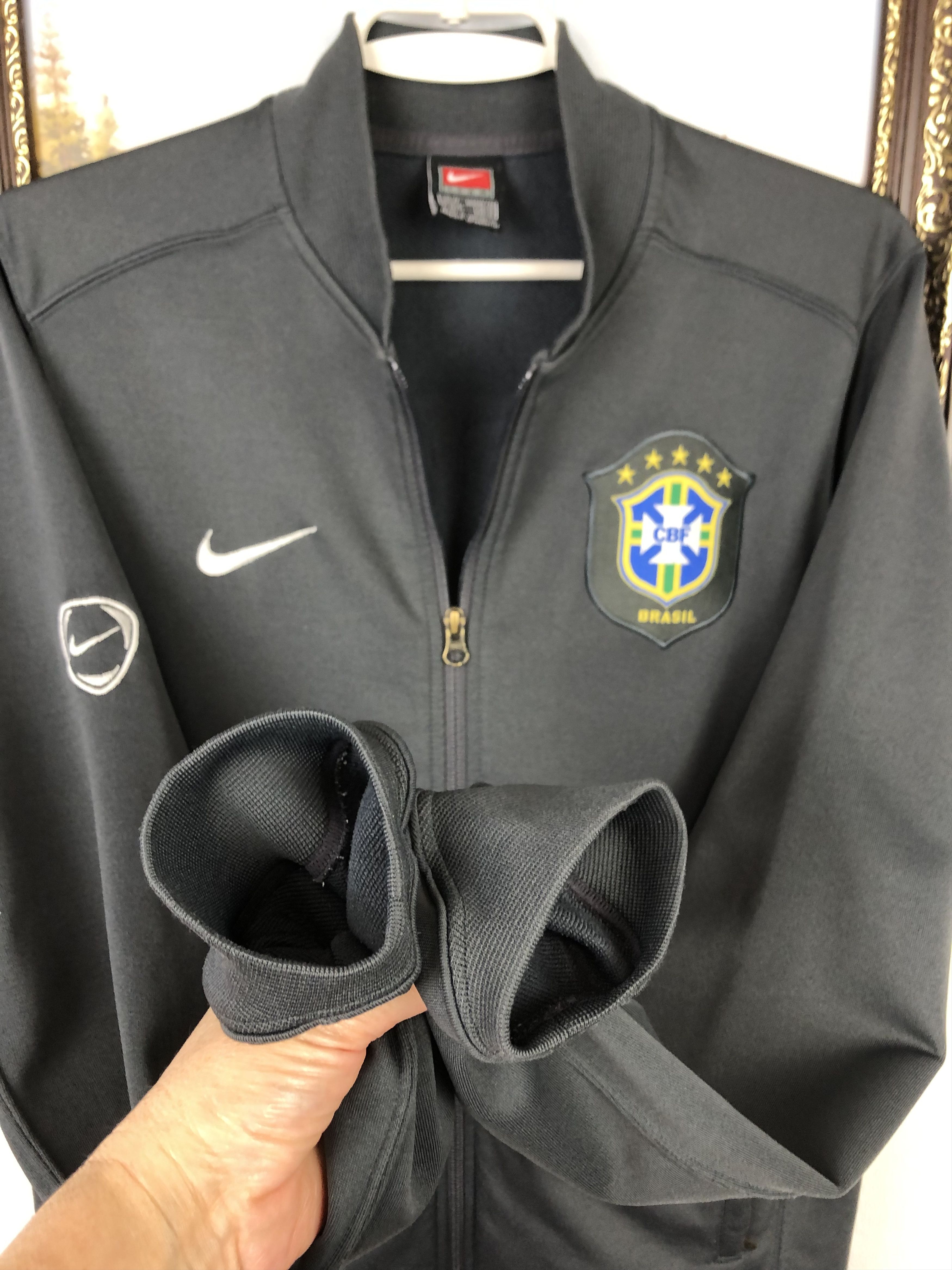 Nike Vintage Nike Brazil Football Jacket Soccer Track Top Size US M / EU 48-50 / 2 - 7 Thumbnail