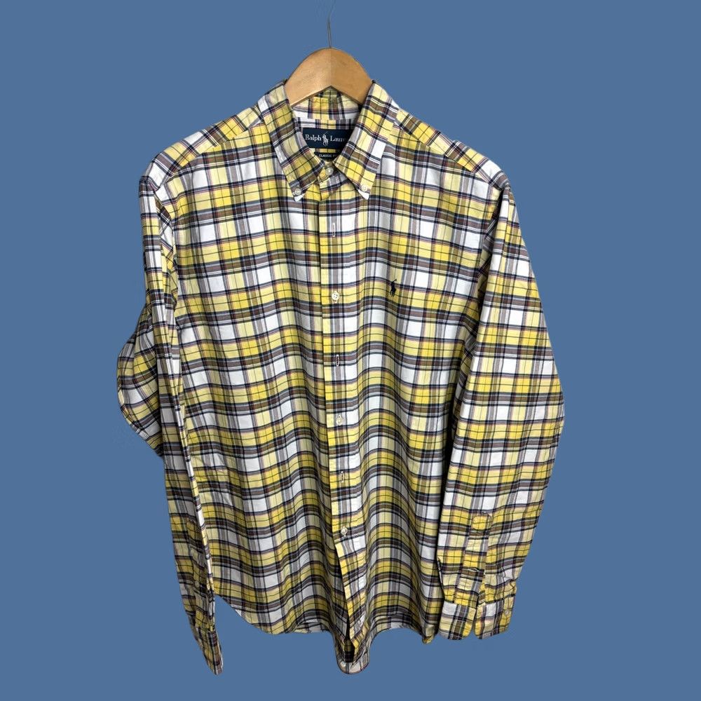 Ralph Lauren Ralph Lauren Shirt Mens Large Yellow Plaid Classic Fit Long Sleeve Size US L / EU 52-54 / 3 - 1 Thumbnail