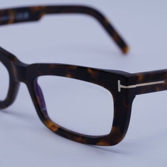 Tom Ford Tom Ford FT5966-B 052 Eyeglasses Dark Havana 55mm Rectangle Size ONE SIZE - 7 Thumbnail