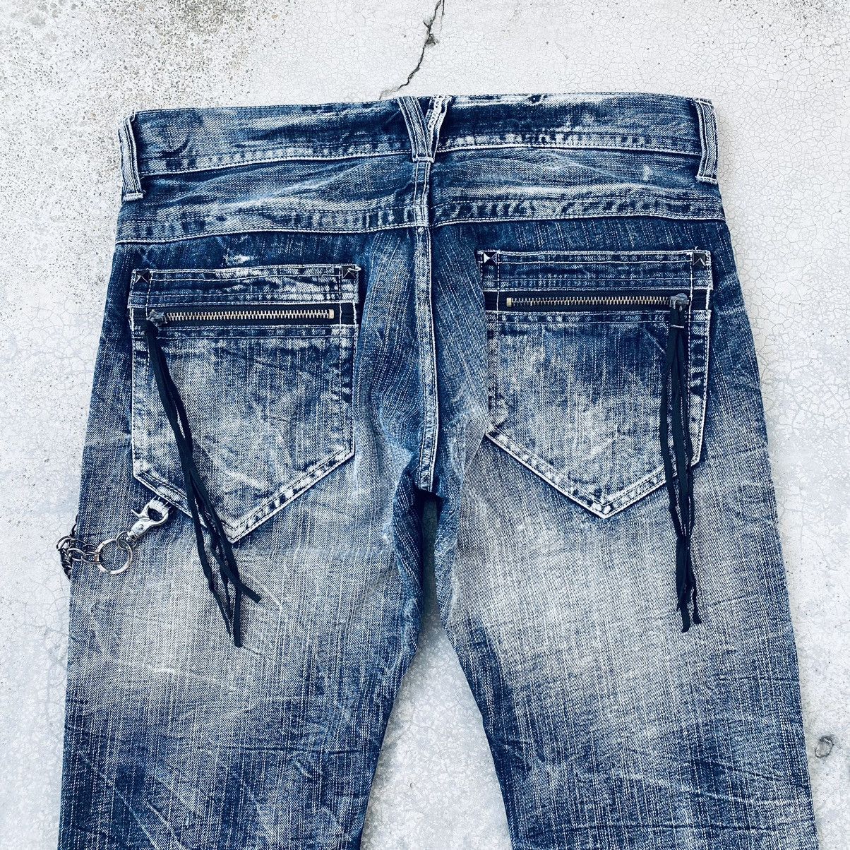 Japanese Brand Vintage Sorridere Flared Distressed Denim Pants Size US 34 / EU 50 - 4 Thumbnail