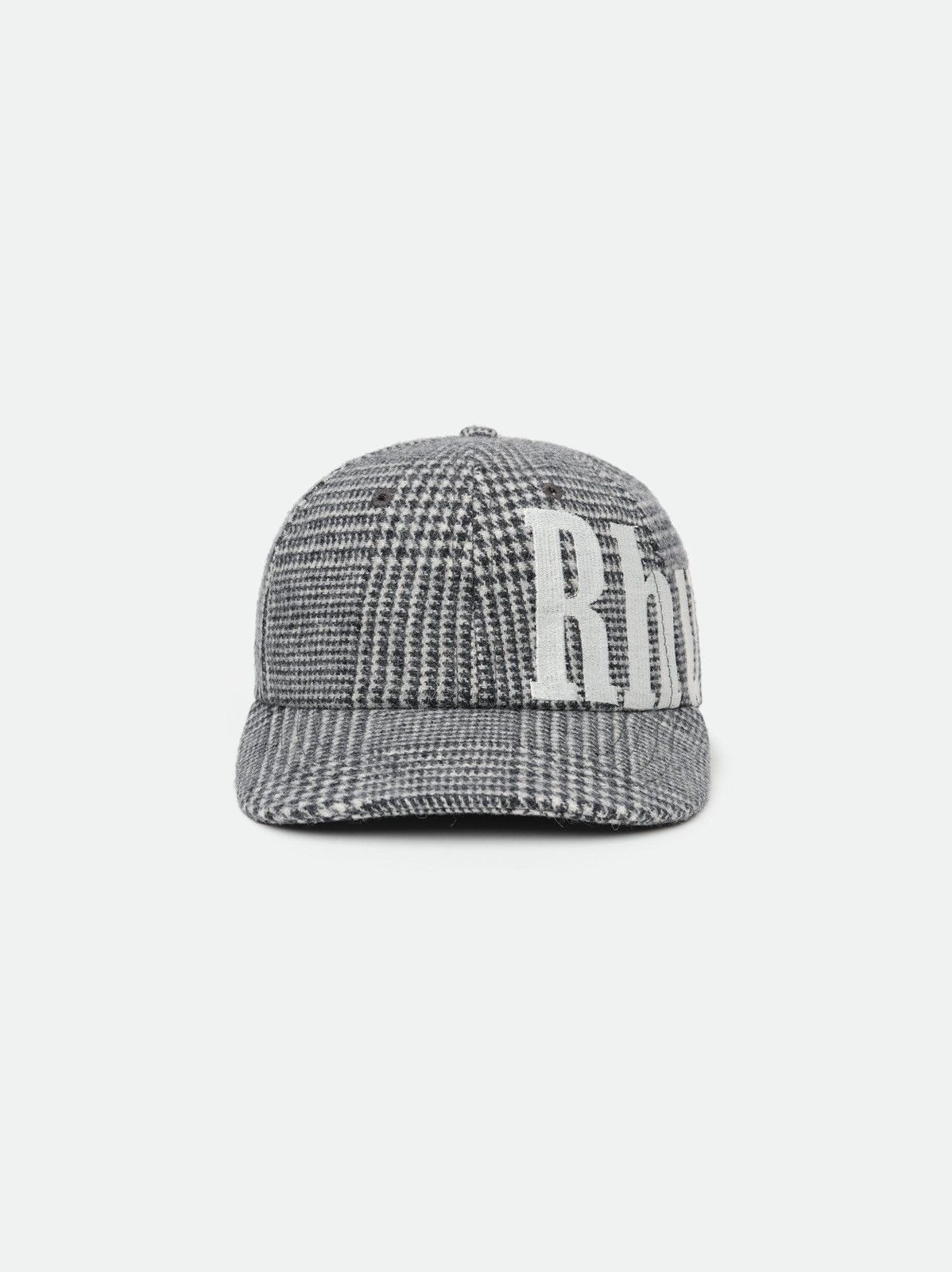 Rhude RHUDE Wrap Logo 6-Panel Hat O/S Black /White Houndstooth Size ONE SIZE - 3 Thumbnail