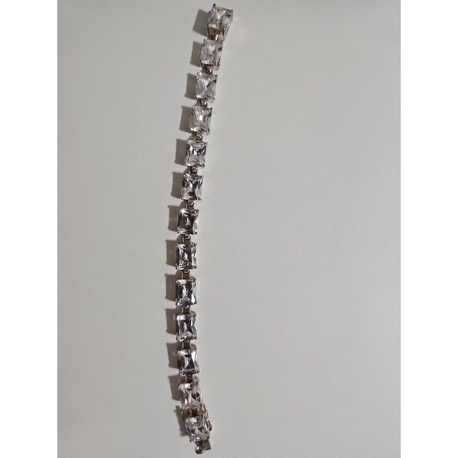 Other Cubic Zirconia Tennis Link Silver Bracelet Size ONE SIZE - 9 Thumbnail