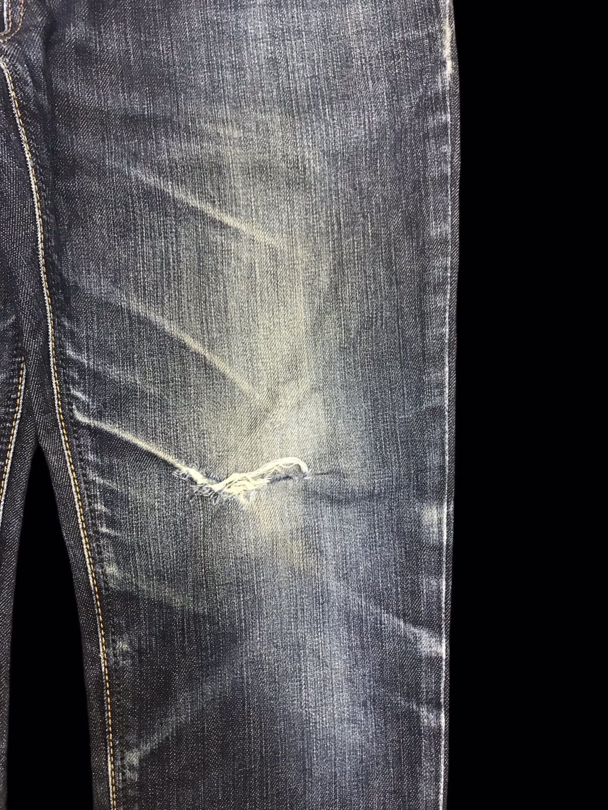 Edwin × Japanese Brand 💥EDWIN 503 Stretchable Slim Fit Distressed Denim F192 Size US 33 - 6 Thumbnail