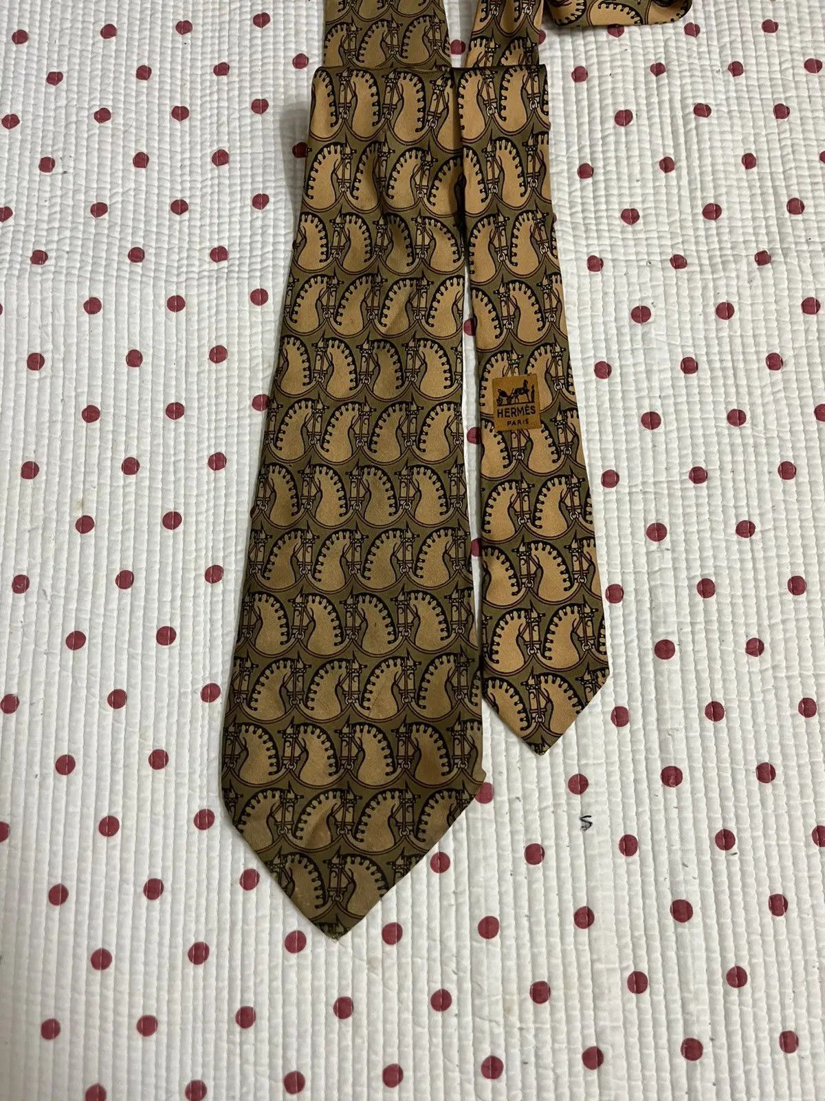 Hermes Hermes Monogram Silk Tie Size ONE SIZE - 7 Thumbnail
