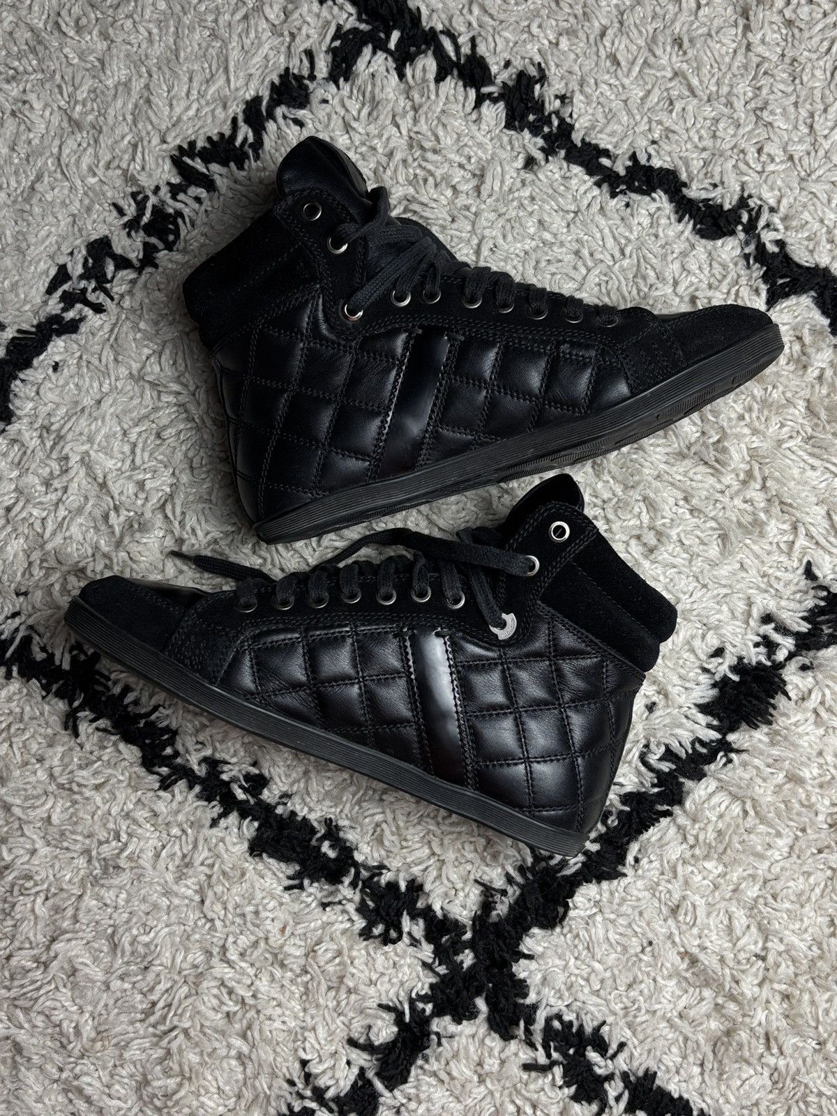 Moncler Moncler High Top Quilted Leather Shoes Sneakers Boots Size US 8 / IT 38 - 4 Thumbnail