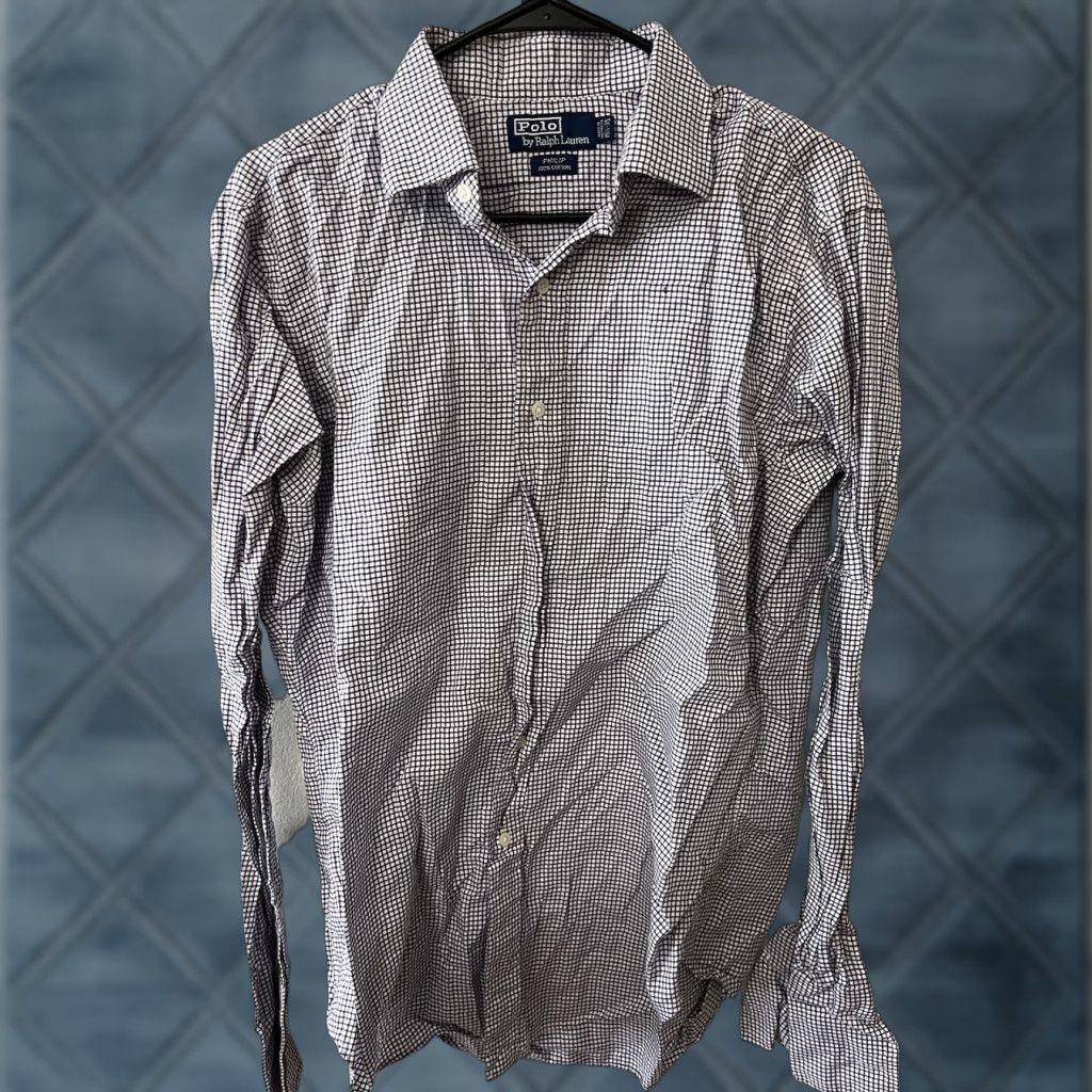 Polo Ralph Lauren Polo Ralph Lauren Shirt Adult 15.5 White Gingham Button-Up Size US M / EU 48-50 / 2 - 1 Thumbnail