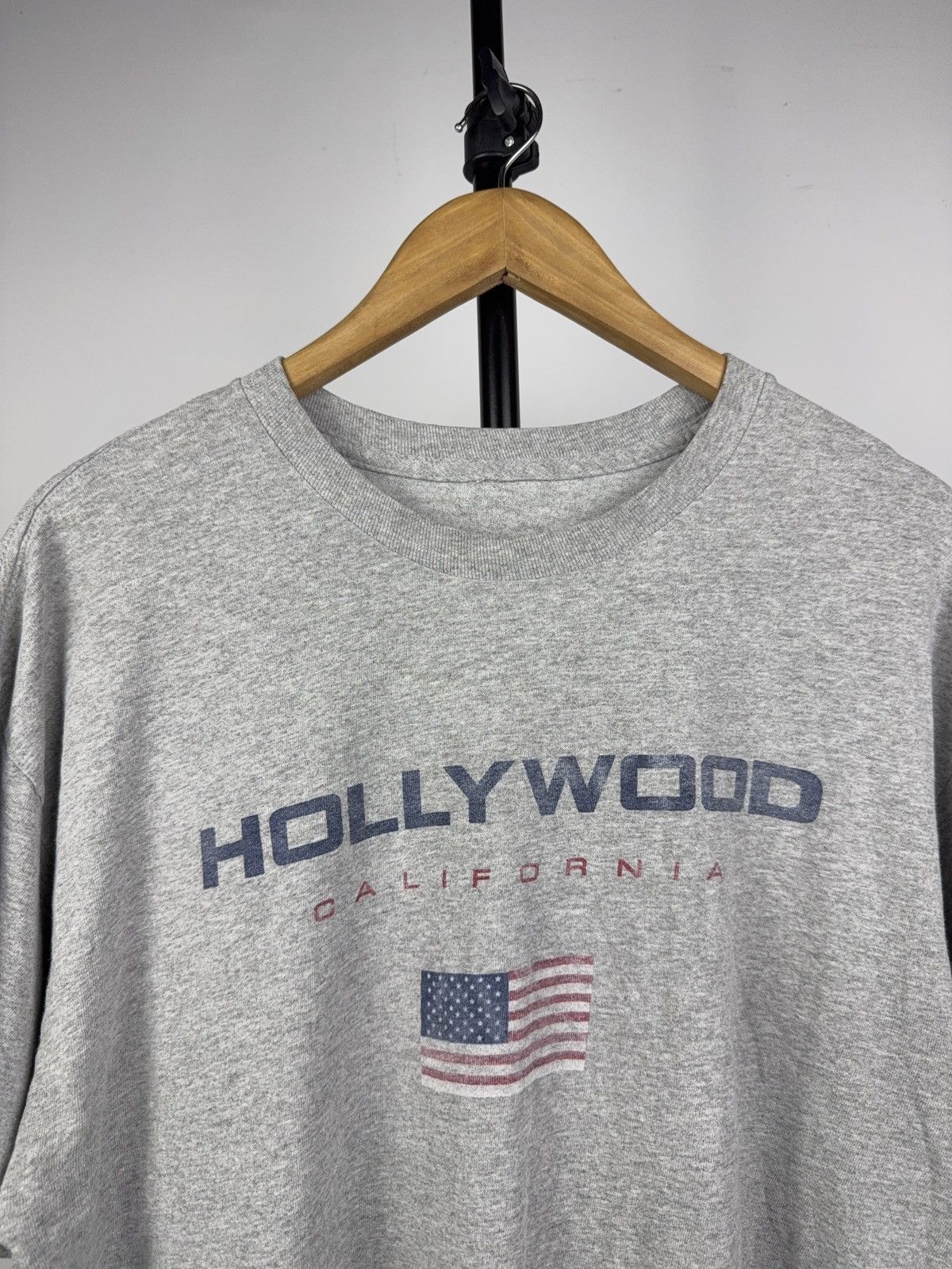 Vintage Retro Vintage Hollywood California Tee USA Flag Gray 90s Size US L / EU 52-54 / 3 - 2 Thumbnail