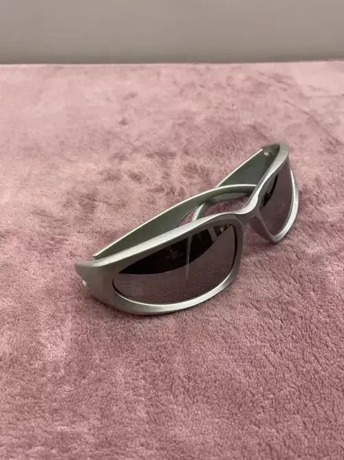 Electric Visual × Japanese Brand Vintage Silver Chrome Y2K glasses Sunglasses cyber rave punk Size ONE SIZE - 1 Thumbnail