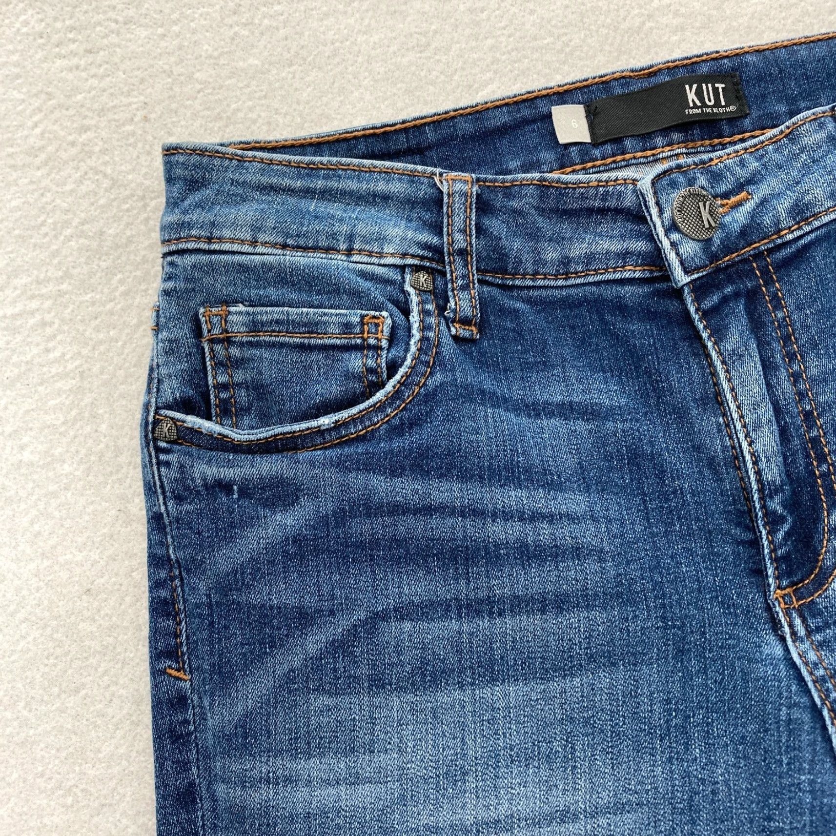 Vintage KUT from the Kloth Jeans Donna Donna 6 Ankle Skinny Blue Stretch Denim Pants Women Slim Jeans Size 28" / US 6 / IT 42 - 4 Thumbnail