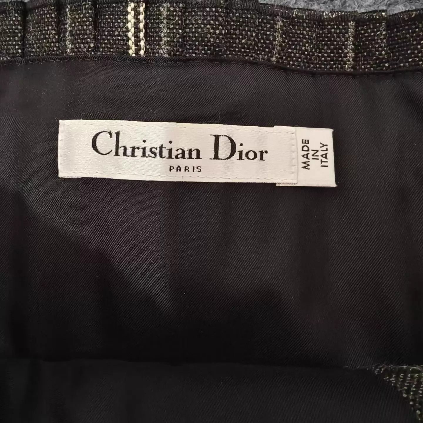 Dior Dior Black Logo Wool Check Pleated Short Skirt 34 99 Size 25" / US 0 / IT 36 - 3 Thumbnail