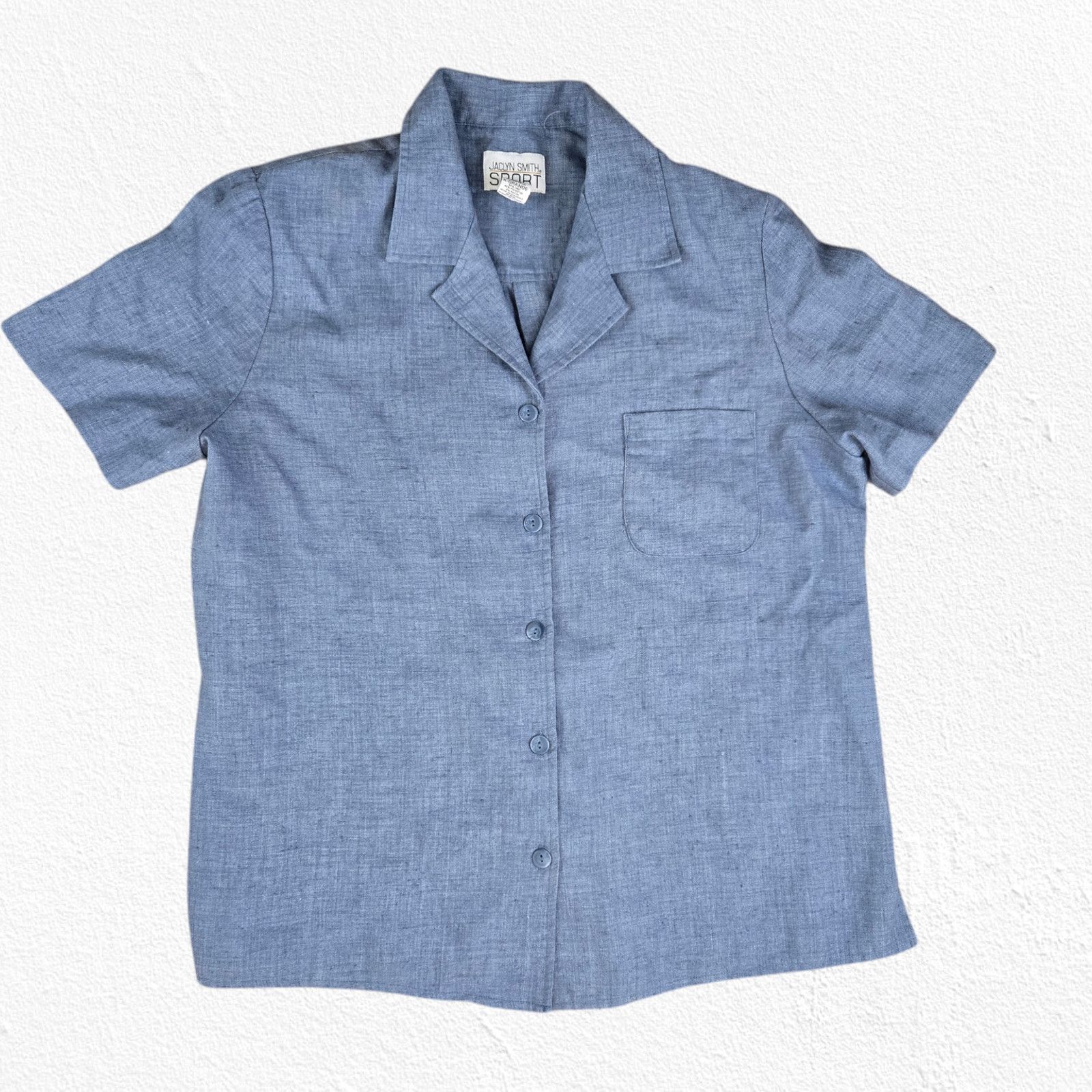 Vintage Vintage Chambray Linen Blend Button Down Shirt Size XL Size XL / US 12-14 / IT 48-50 - 2 Thumbnail