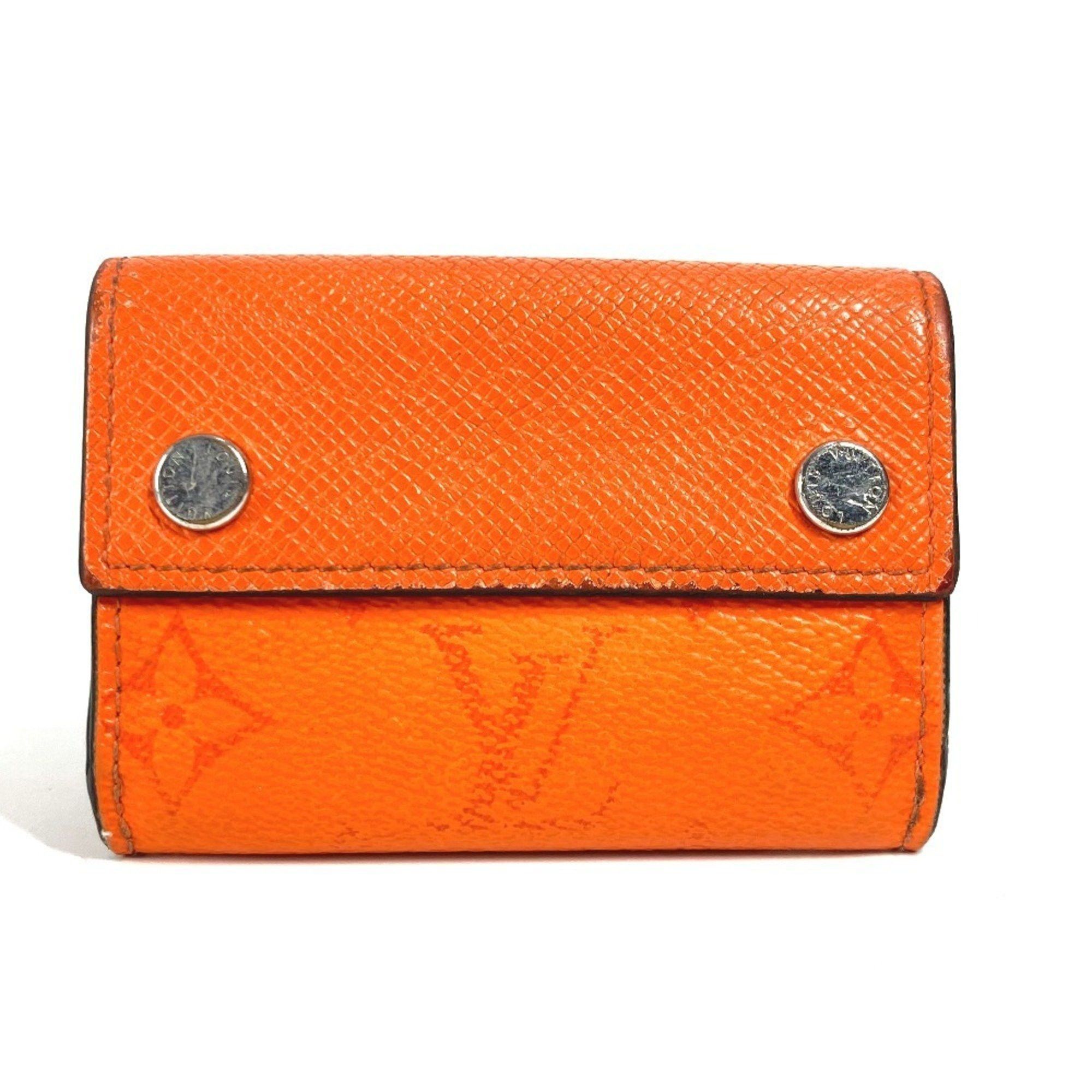 Louis Vuitton LOUIS VUITTON M69245 Taiga Rama Discovery Compact Wallet Tri-fold Leather Monogram Canvas Men's Women's Volcano Orange Size ONE SIZE - 1 Thumbnail