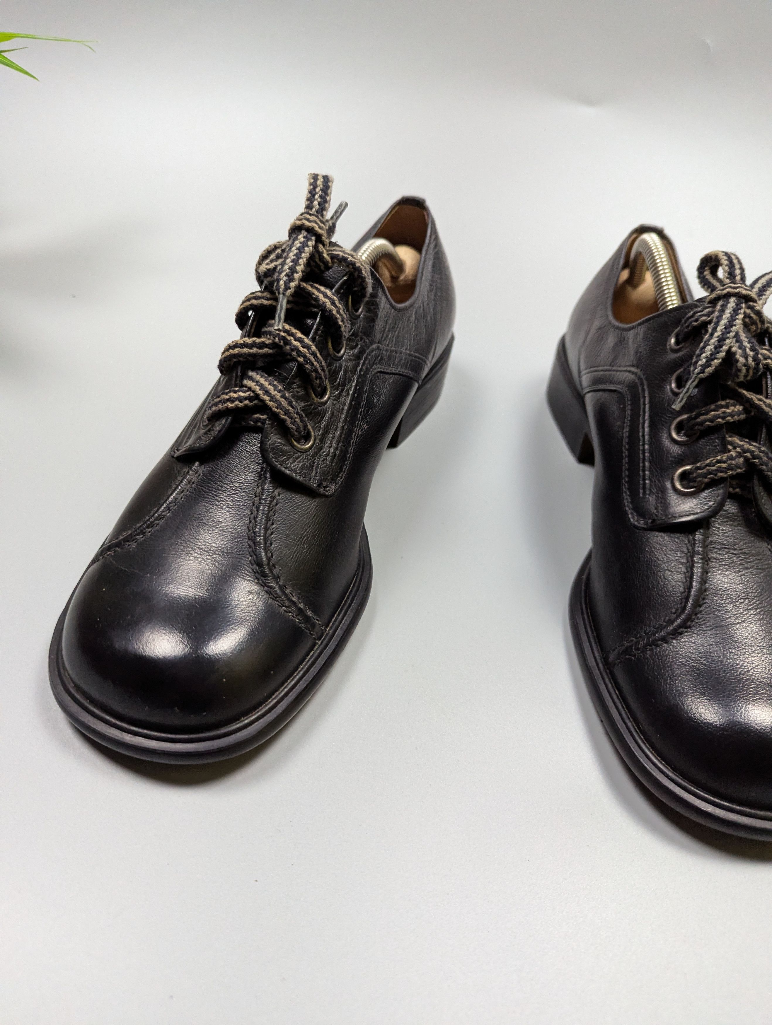Vintage Vintage Gallus 70s 80s Black Leather Chunky Wide Toe Shoes Size US 9 / EU 42 - 8 Thumbnail