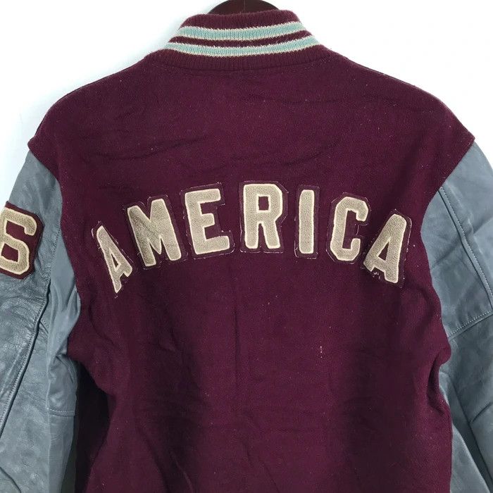 Vintage SY0150 VTG AMERICA KAYE BROS SLEEVE LEATHER VARSITY JACKET Size US M / EU 48-50 / 2 - 4 Thumbnail